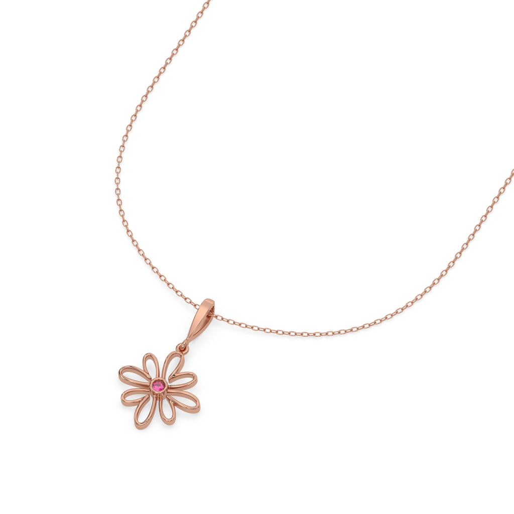 Elegance - Ruby Blossom Necklace