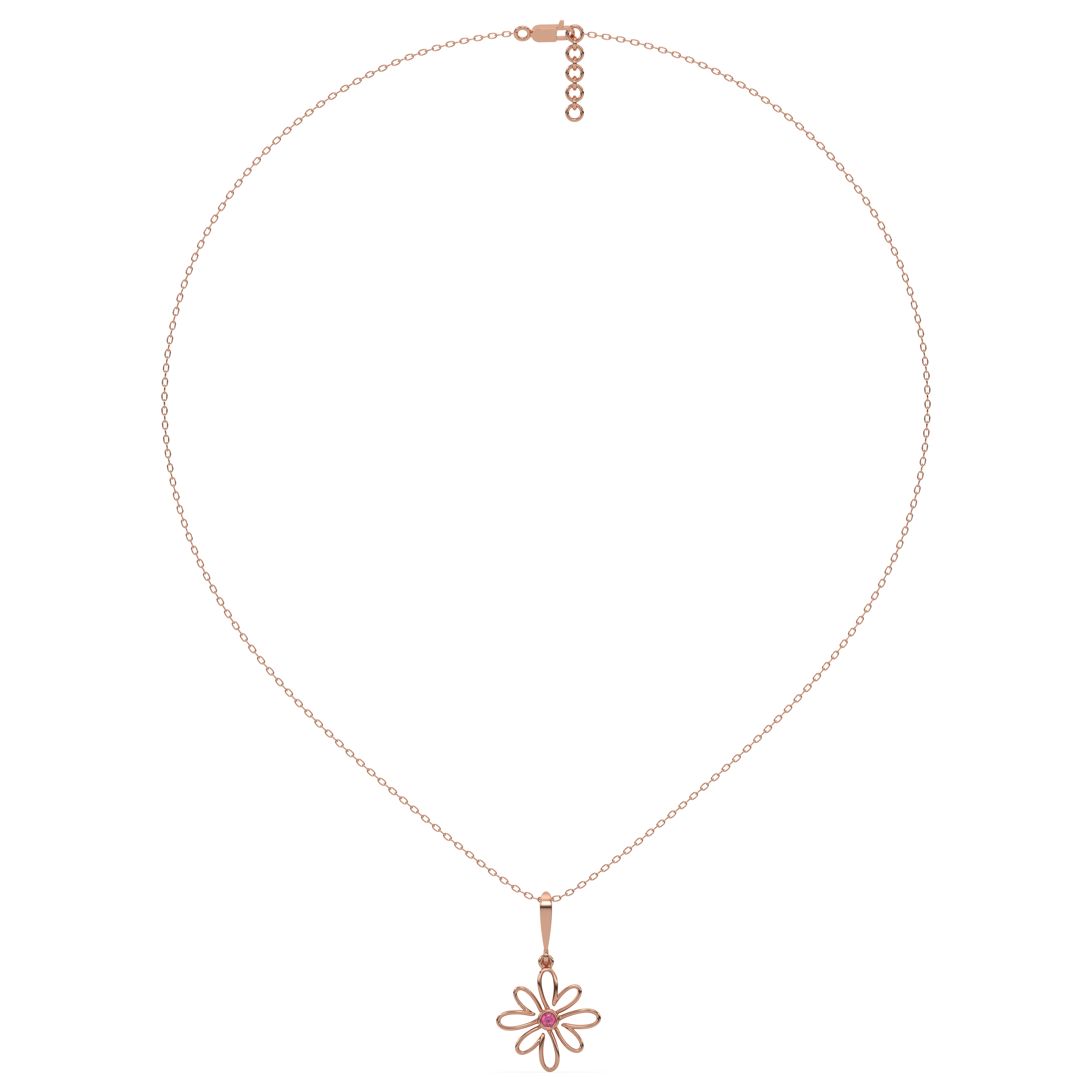 Elegance - Ruby Blossom Necklace
