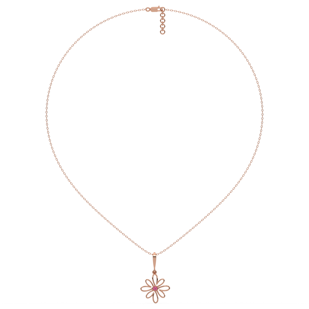 Elegance - Ruby Blossom Necklace