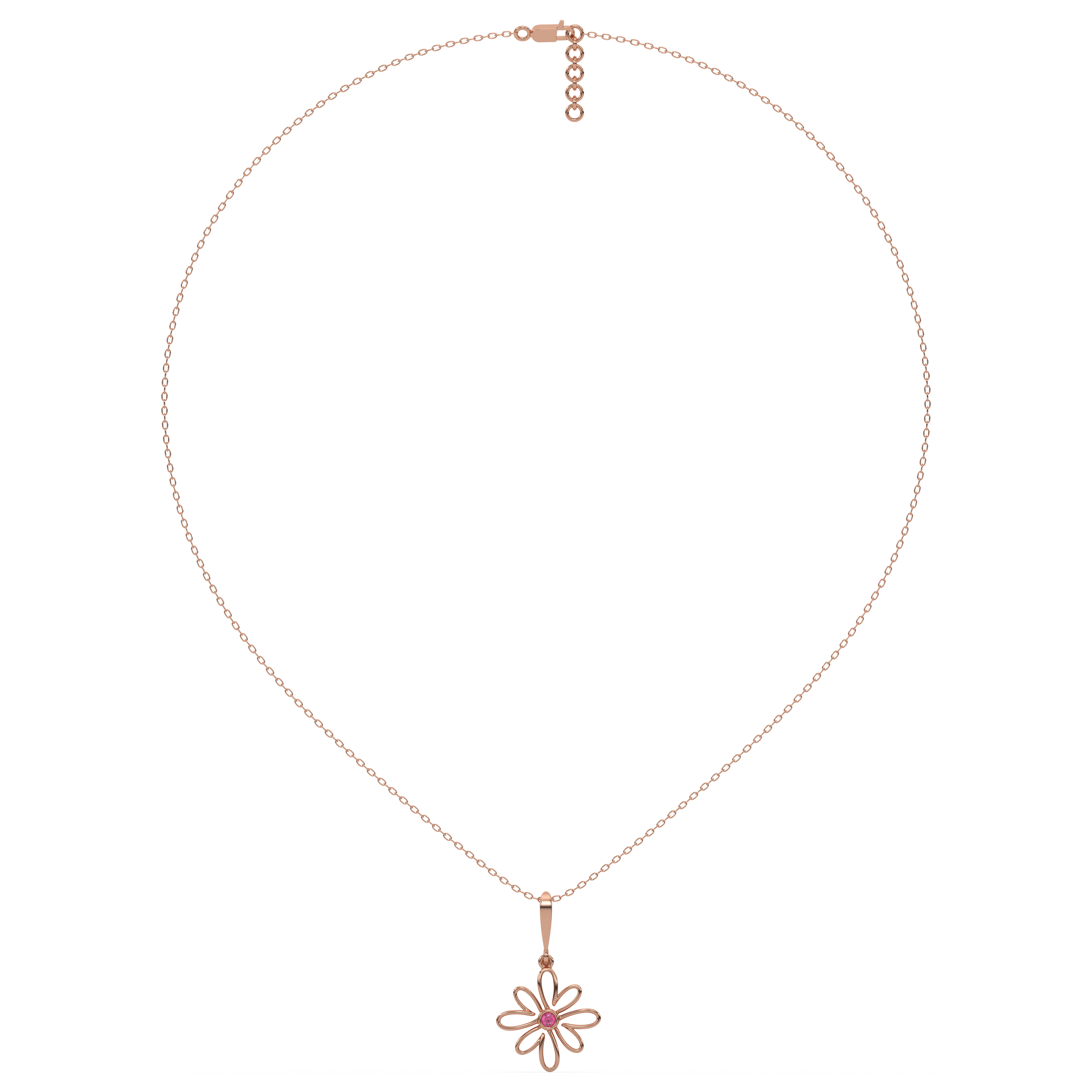Elegance - Ruby Blossom Necklace