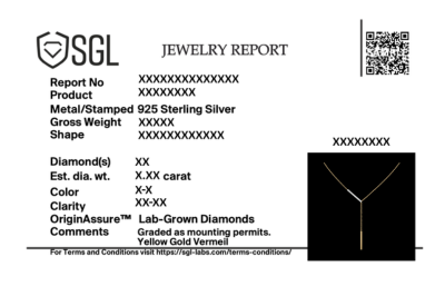 Cera Lariat - Lab Diamond Necklace