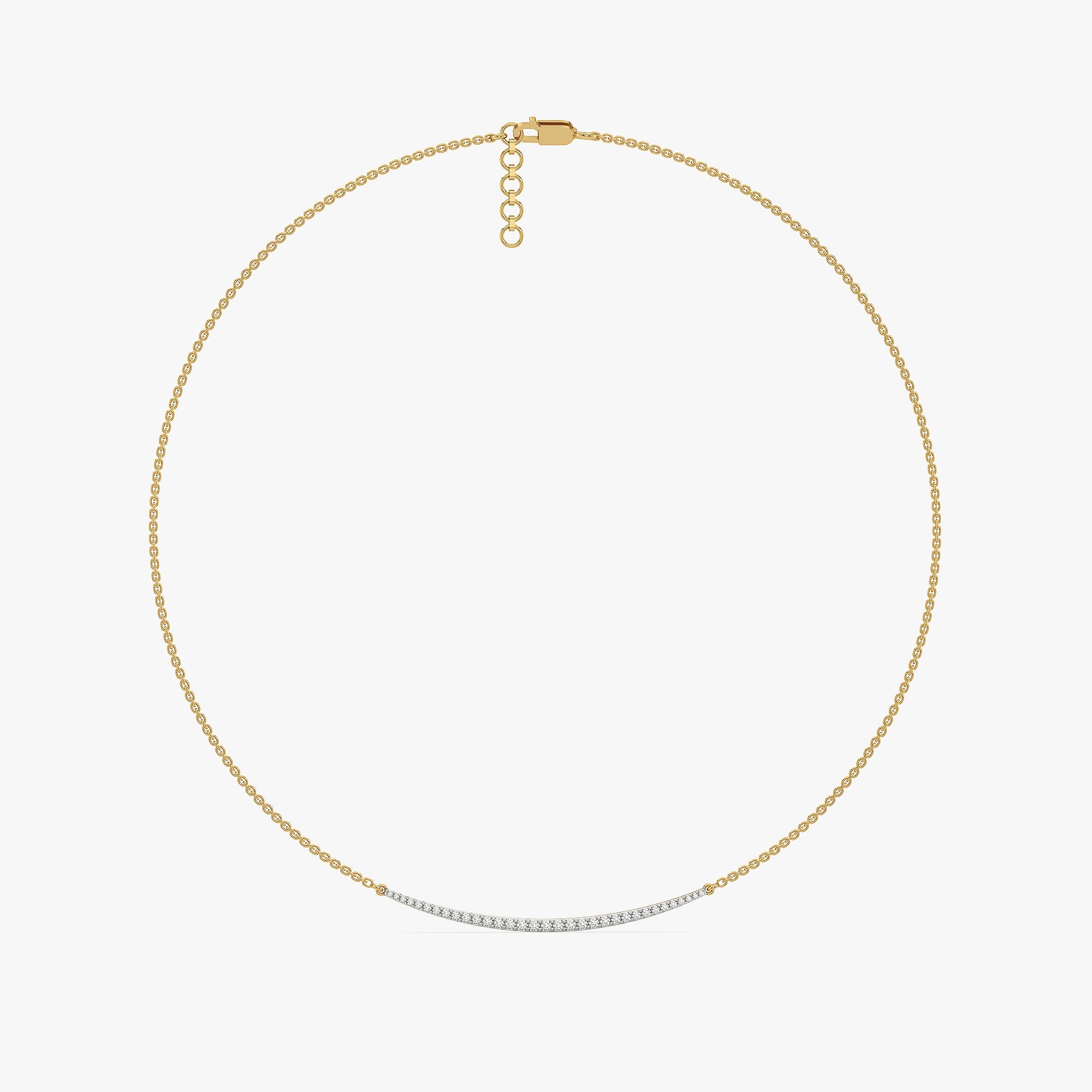 Classic Crescent - Lab Diamond Necklace