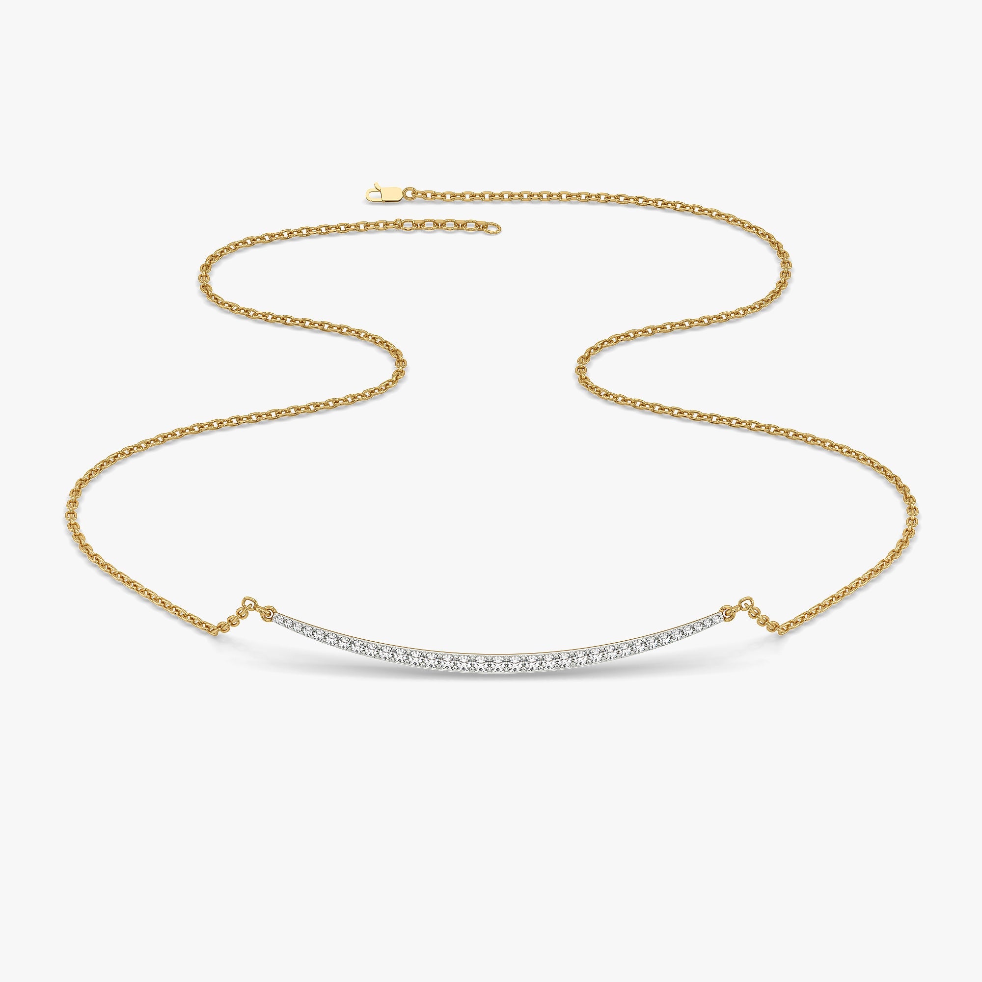 Classic Crescent - Lab Diamond Necklace