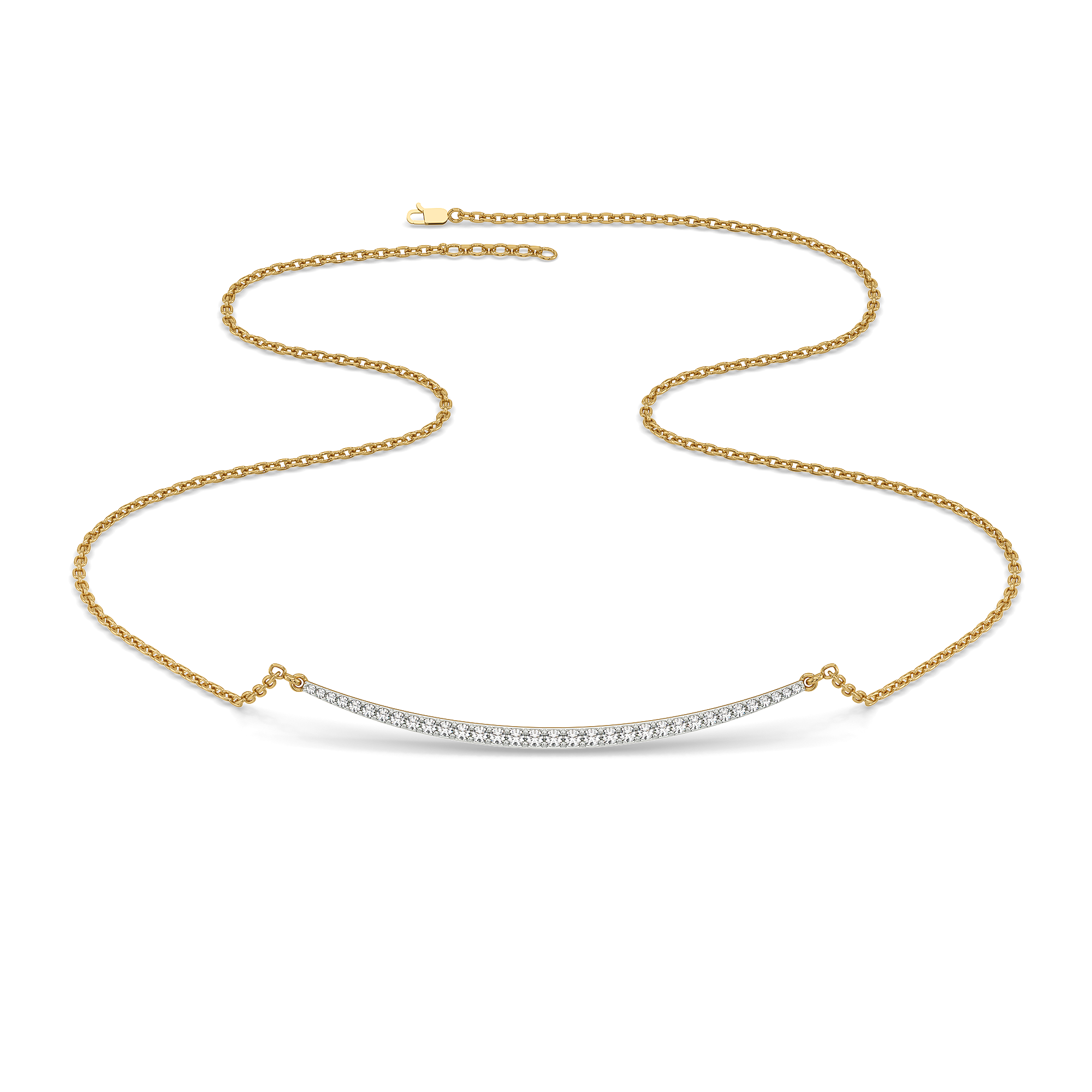 Classic Crescent - Lab Diamond Necklace