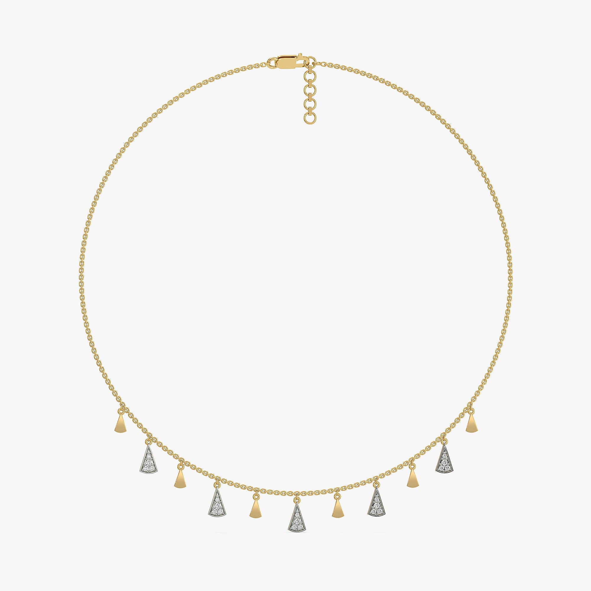 Edgy Elegance - Lab Diamond Necklace