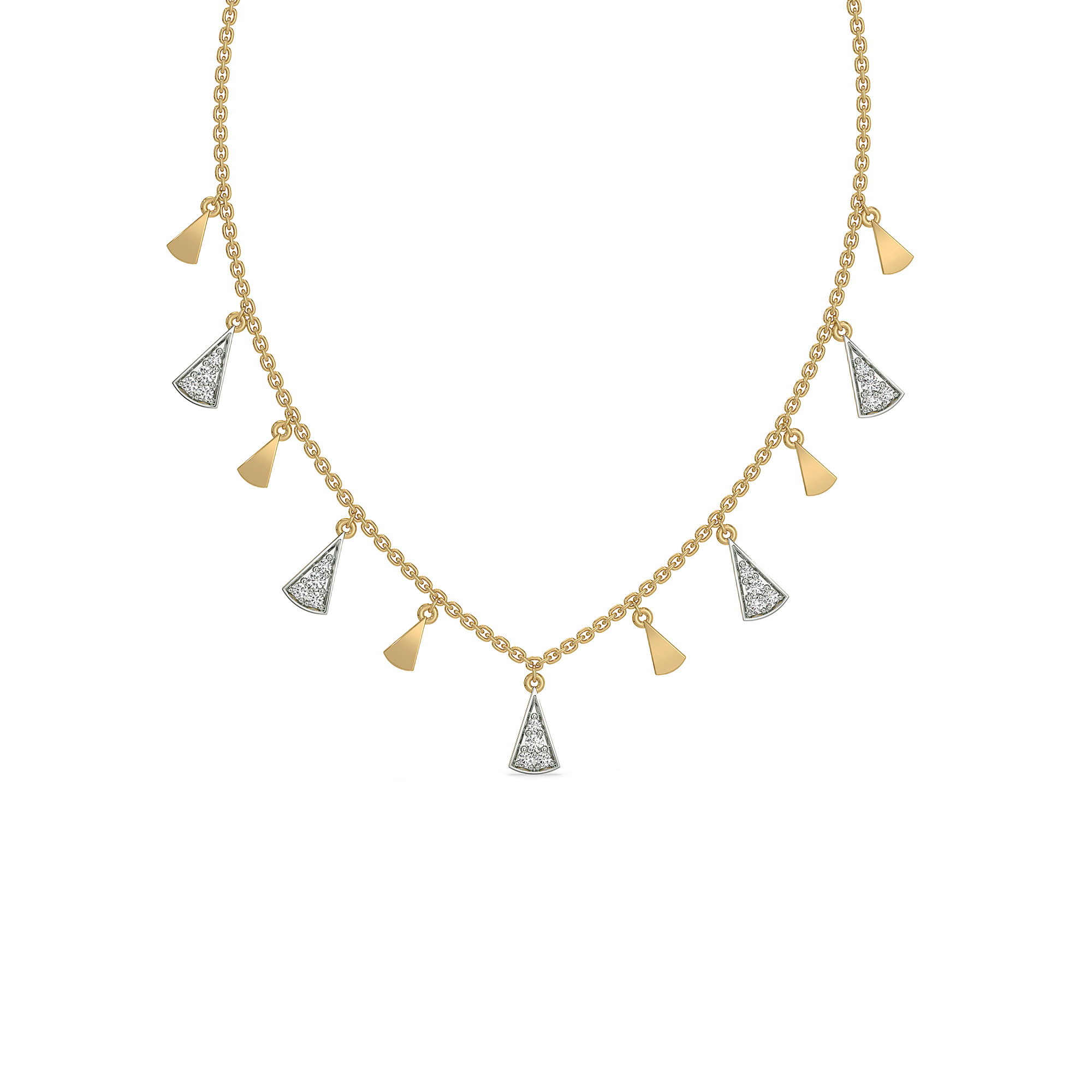 Edgy Elegance - Lab Diamond Necklace Secondary image