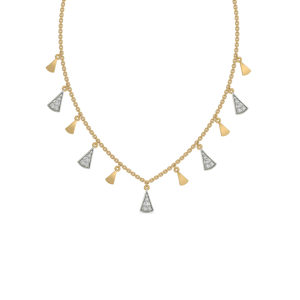 Edgy Elegance - Lab Diamond Necklace