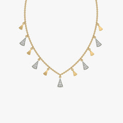 Edgy Elegance - Lab Diamond Necklace