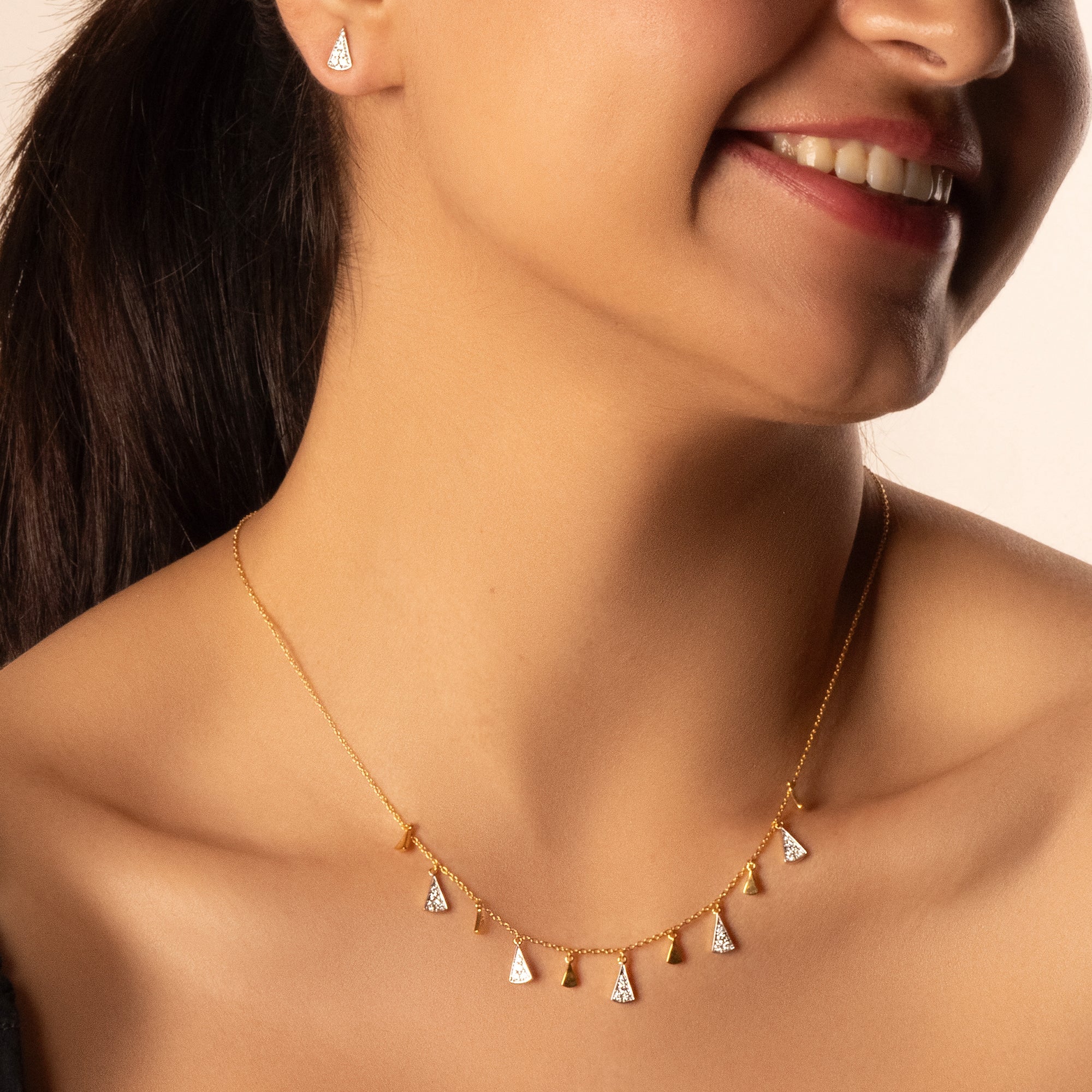 Edgy Elegance - Lab Diamond Necklace