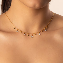 Edgy Elegance - Lab Diamond Necklace