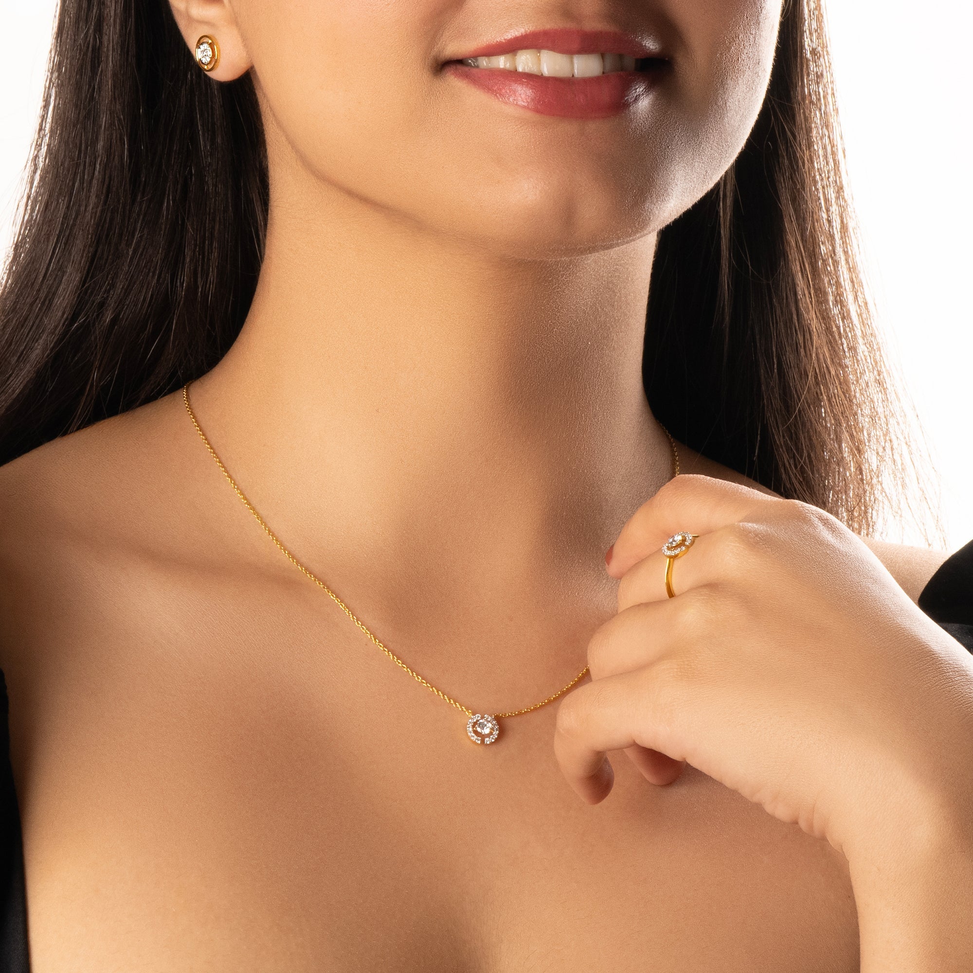 The Diamond Circle - Lab Diamond Solitaire Necklace Secondary image