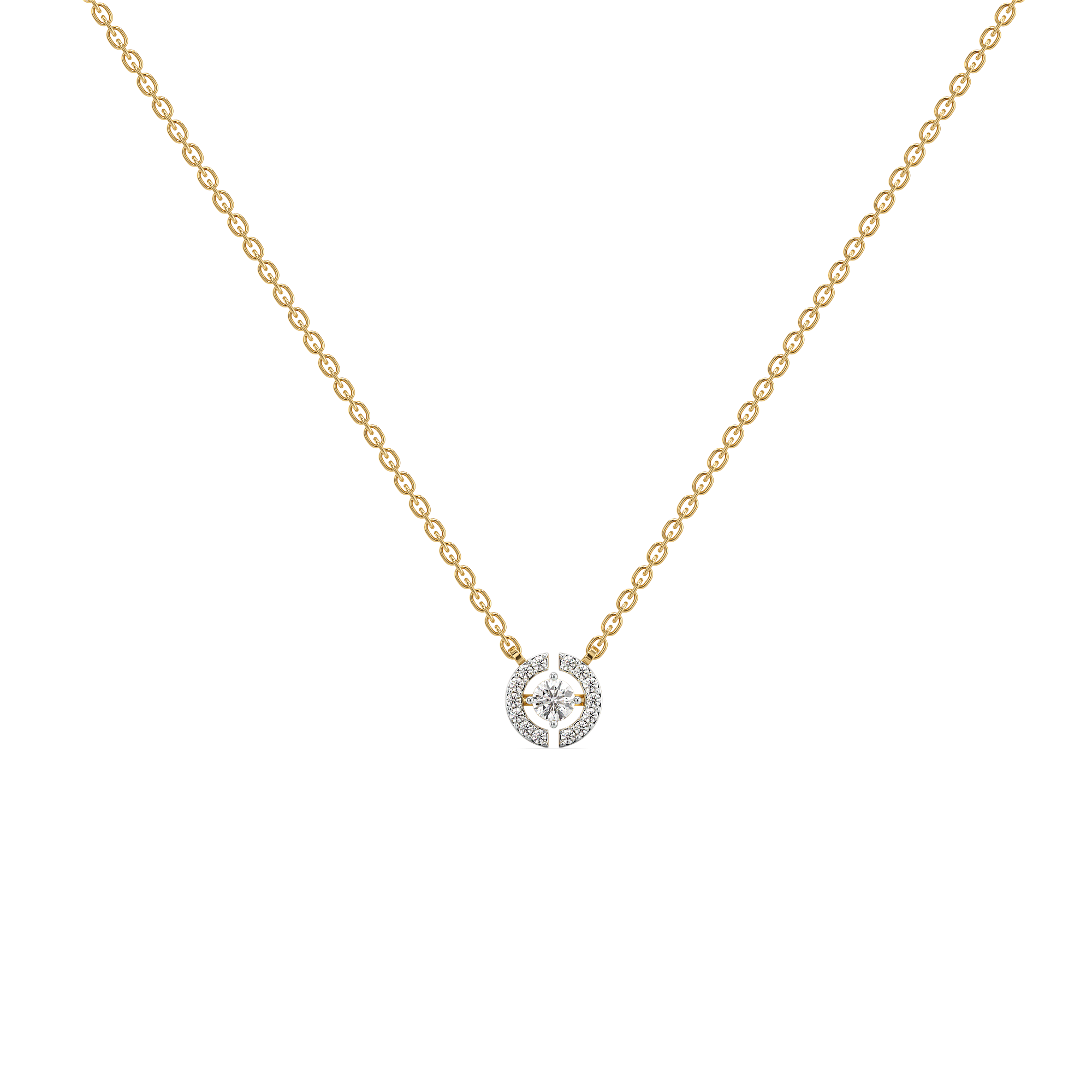 The Diamond Circle - Lab Diamond Solitaire Necklace Main image