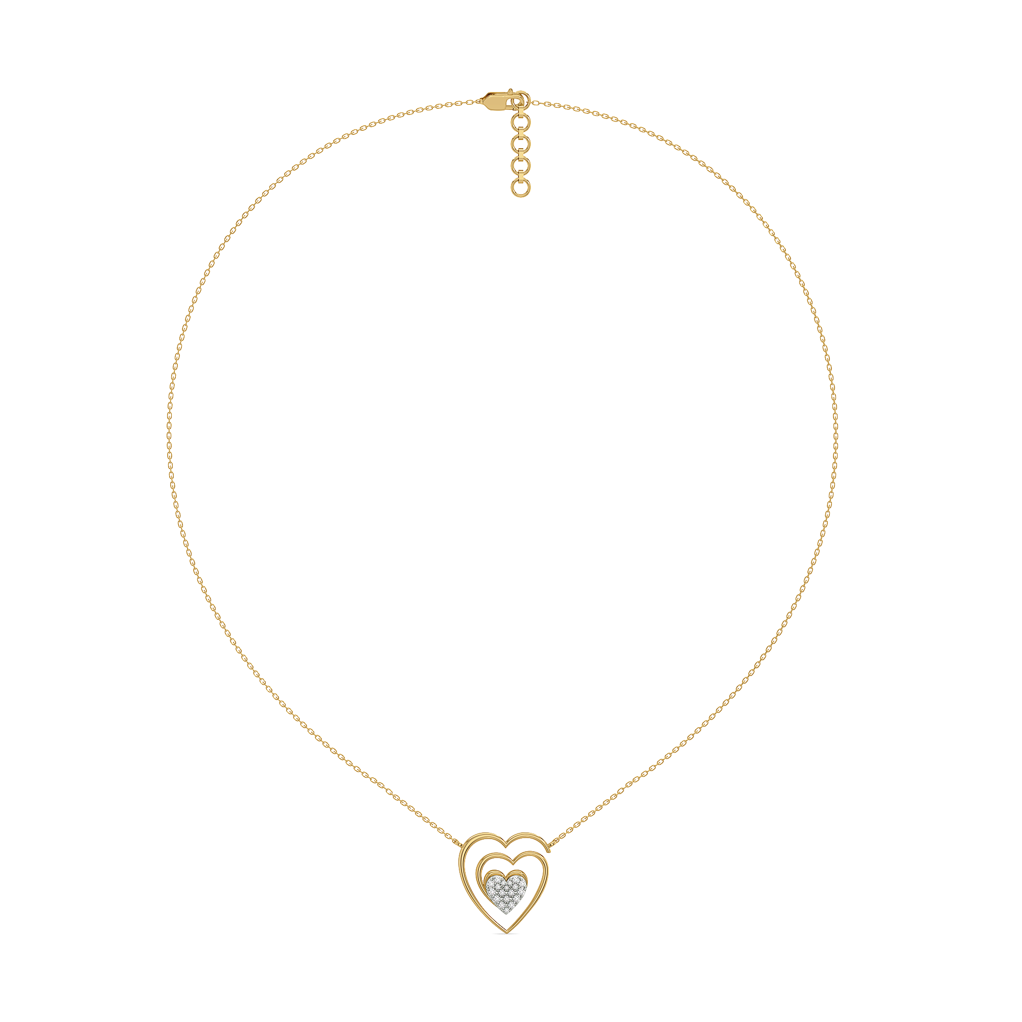 Timeless Loop - Lab Diamond Heart Necklace