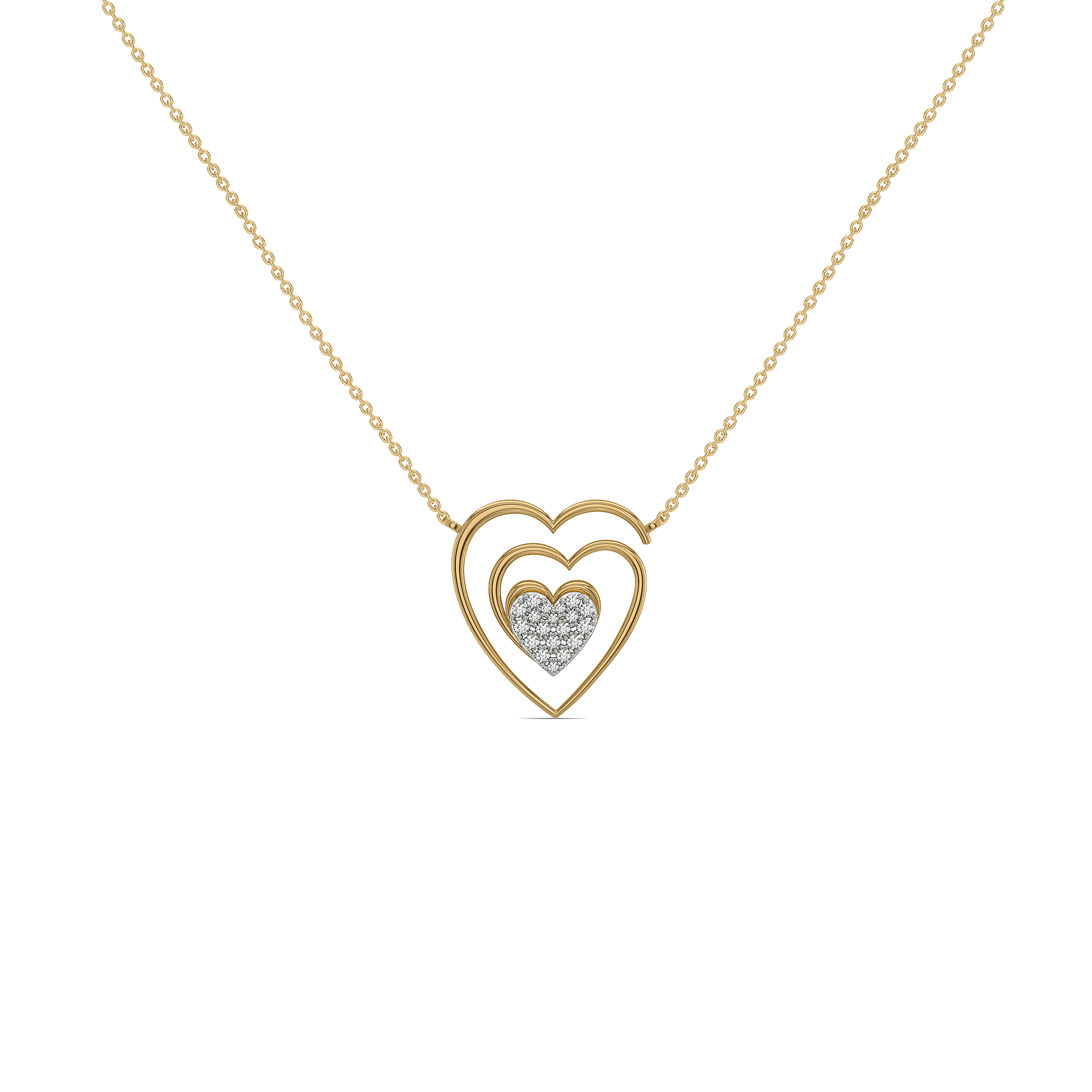 Timeless Loop - Lab Diamond Heart Necklace Main image