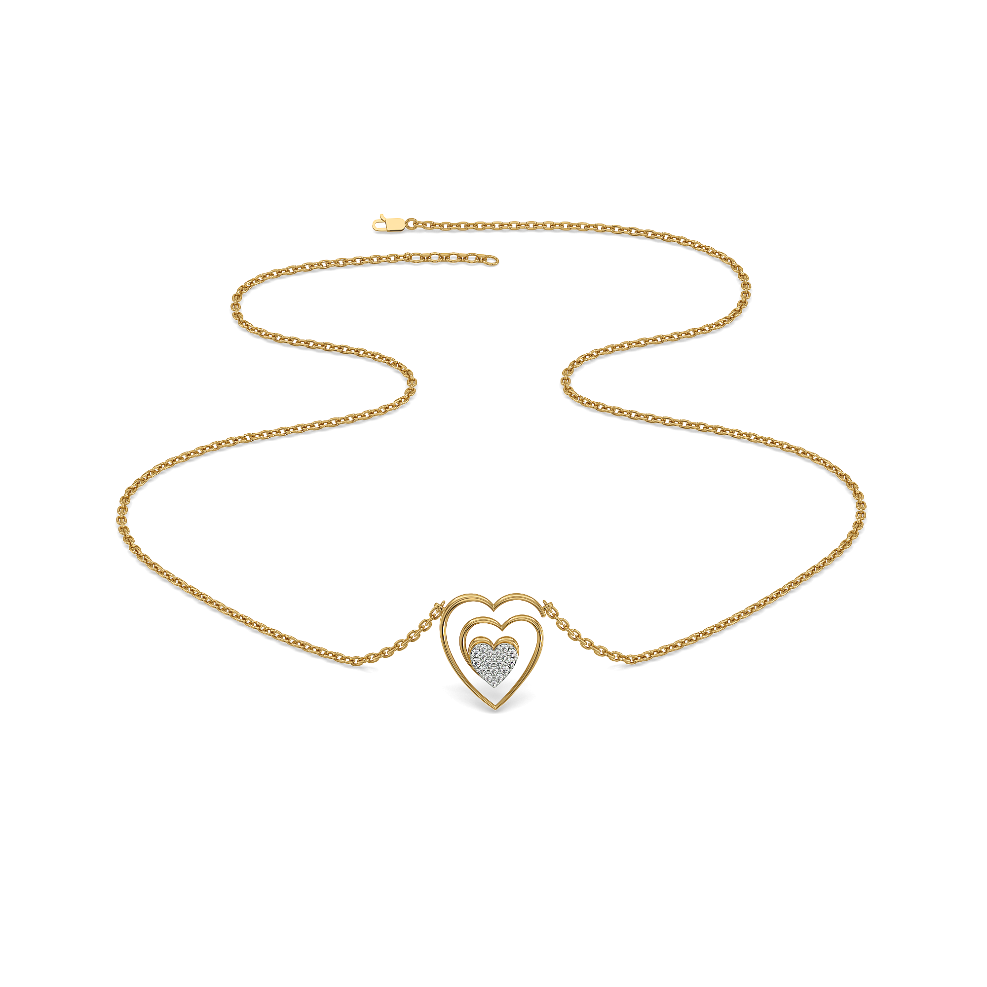 Timeless Loop - Lab Diamond Heart Necklace