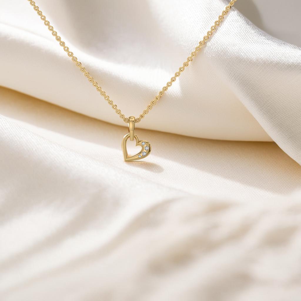 Hearts Unfold - Lab Diamond Pendant Necklace Main image