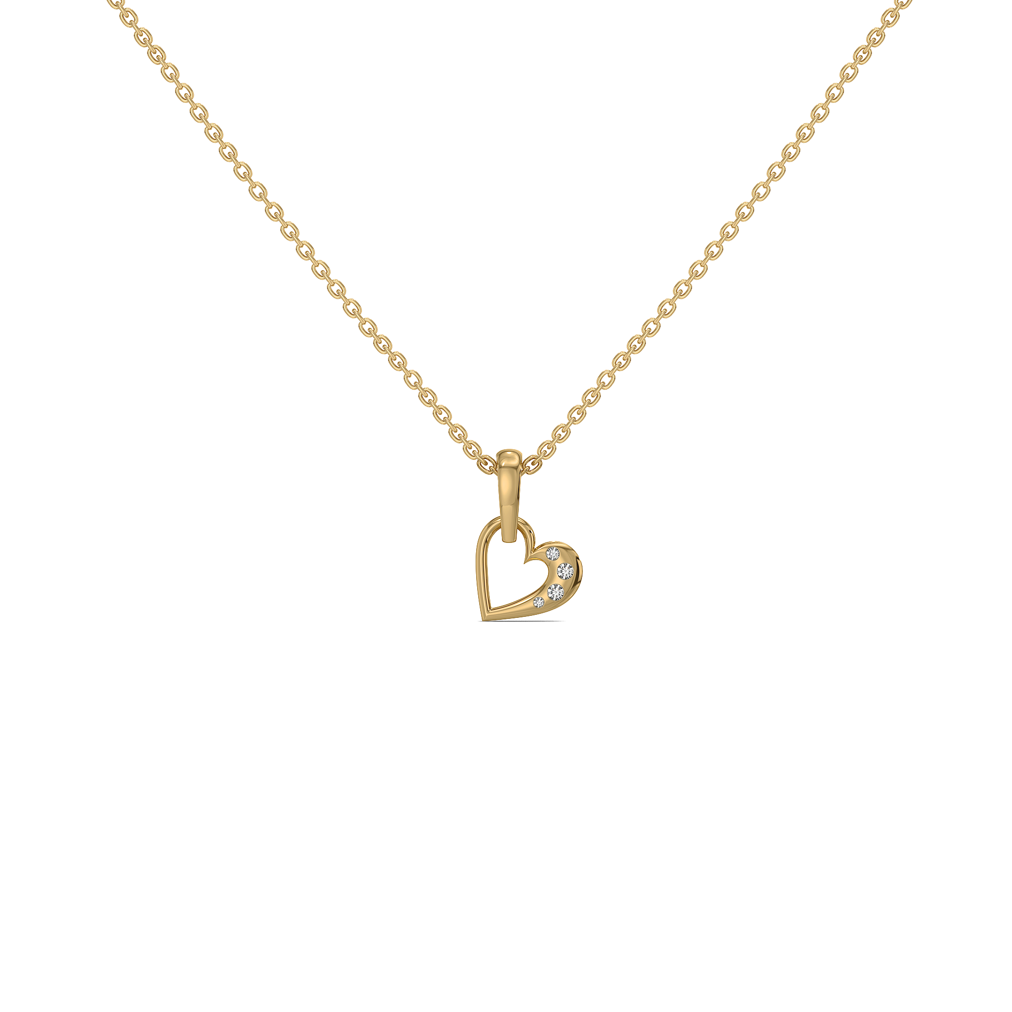Hearts Unfold - Lab Diamond Pendant Necklace