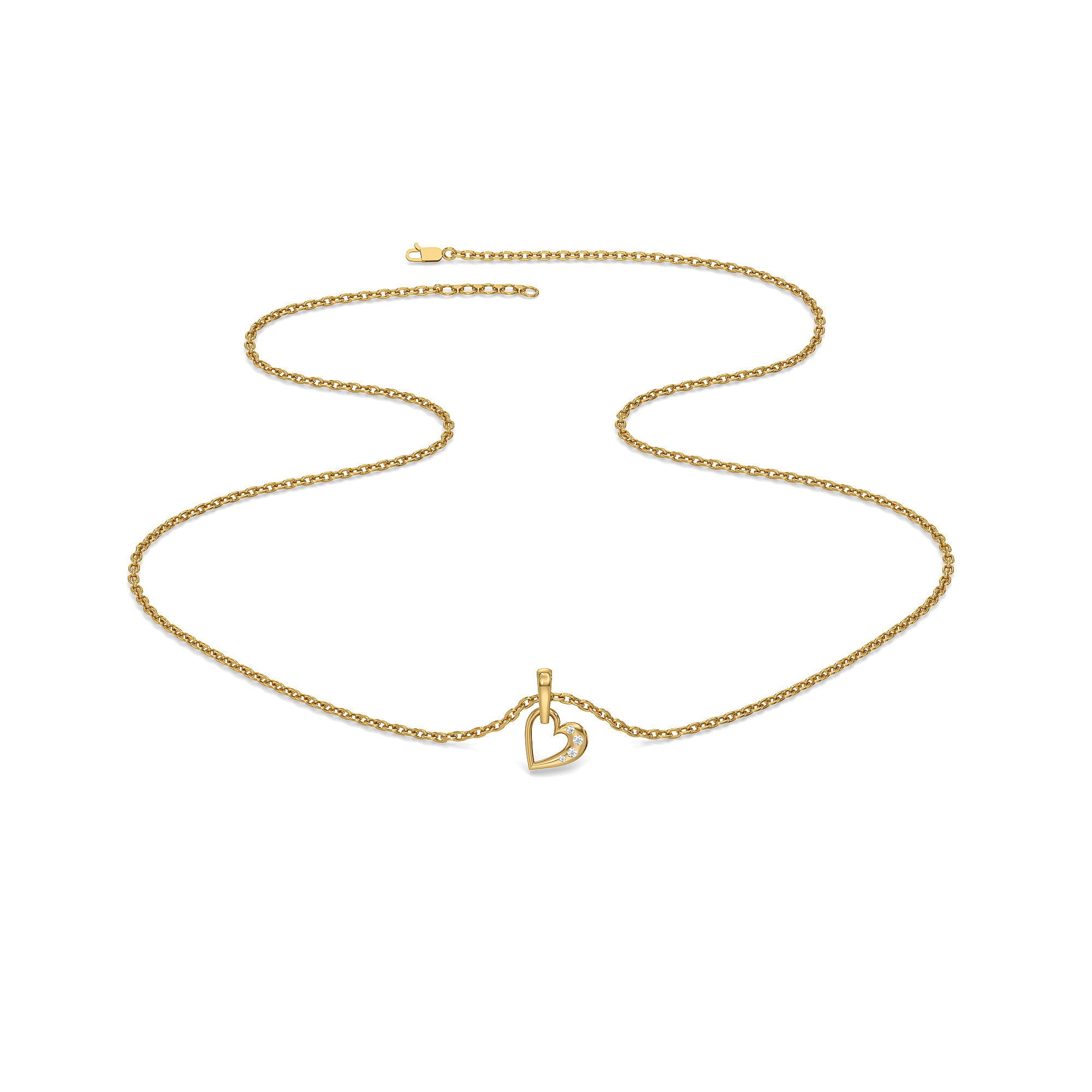 Hearts Unfold - Lab Diamond Pendant Necklace Secondary image