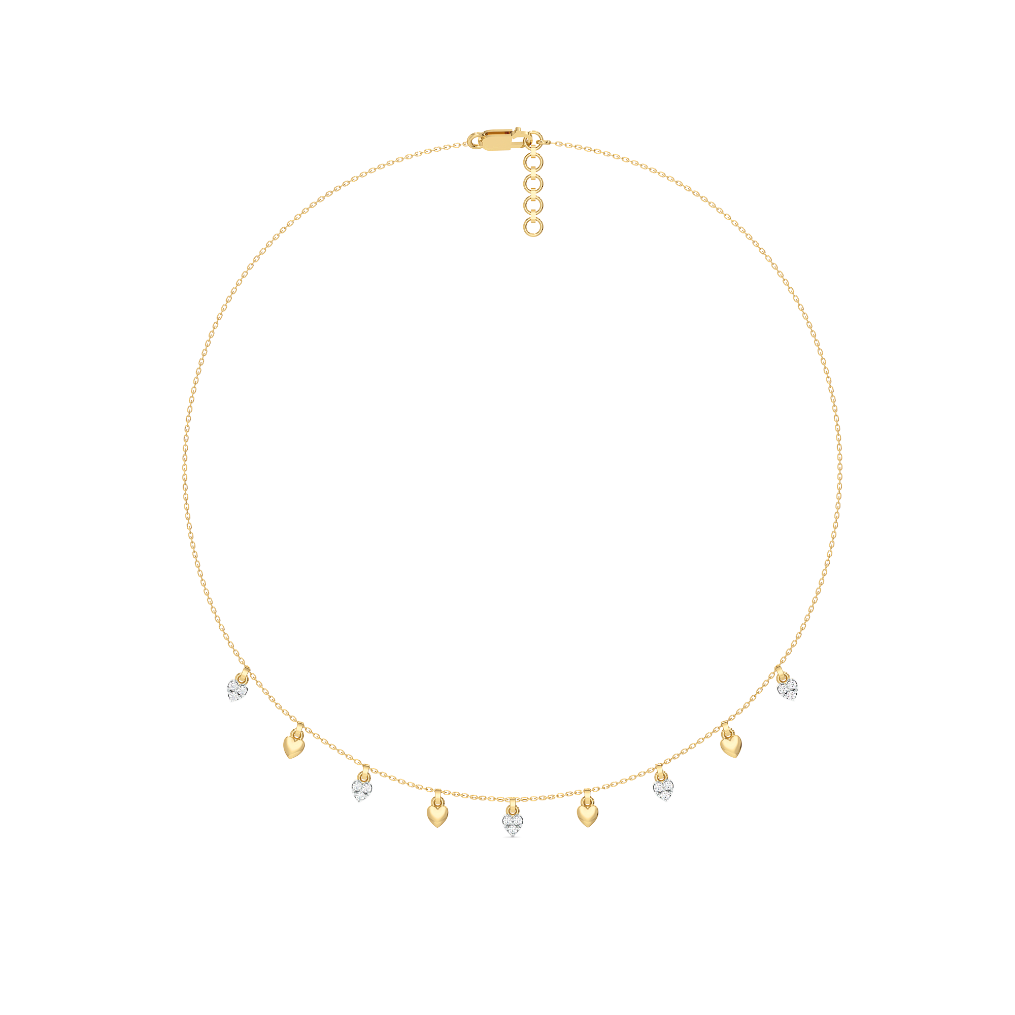 Beating Heart - Lab Diamond Charm Necklace