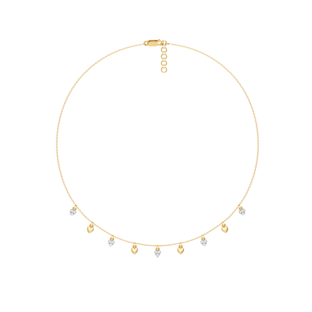 Beating Heart - Lab Diamond Charm Necklace