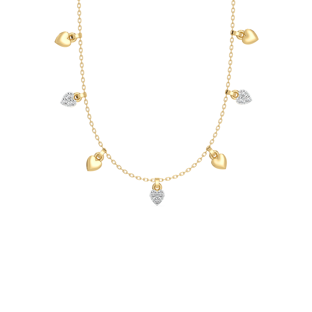 Beating Heart - Lab Diamond Charm Necklace