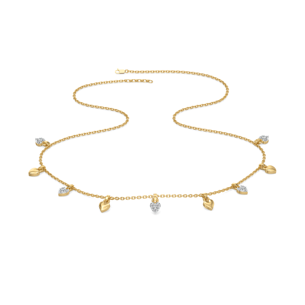 Beating Heart - Lab Diamond Charm Necklace