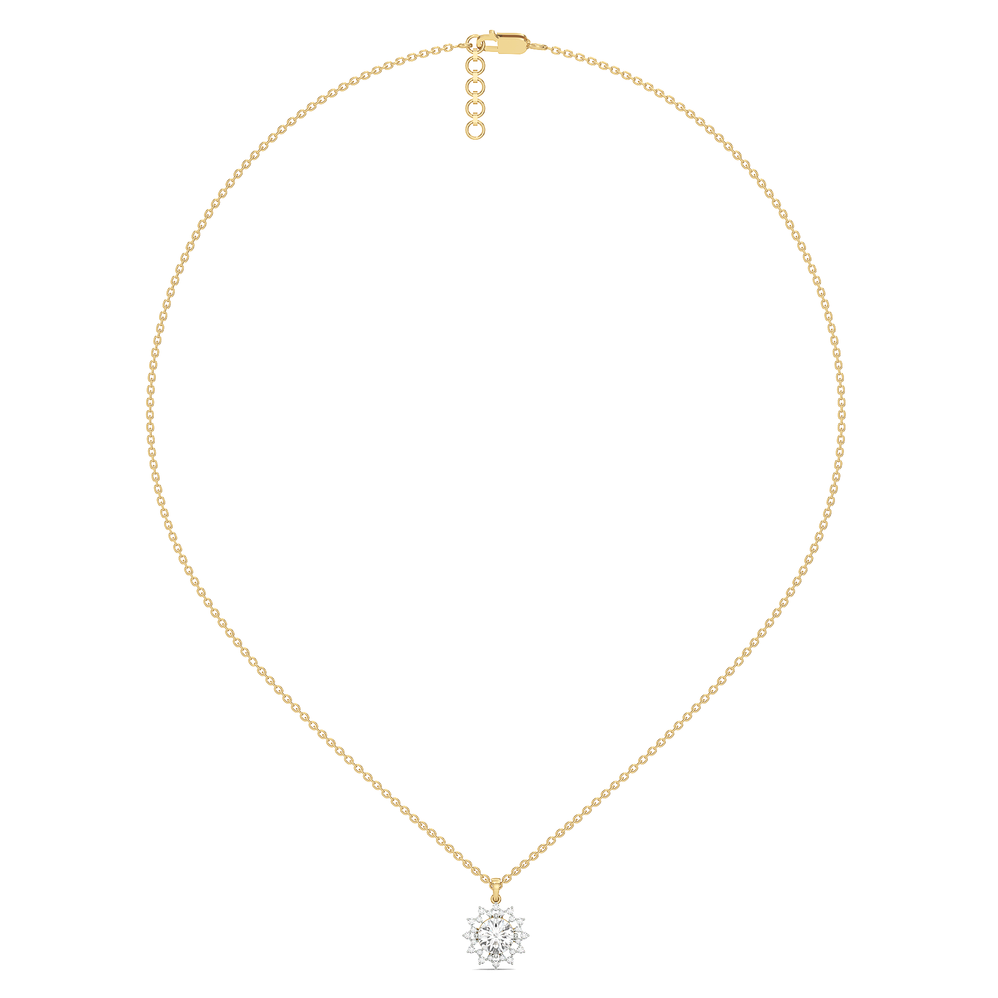Day bloom - Lab Diamond Solitaire Necklace