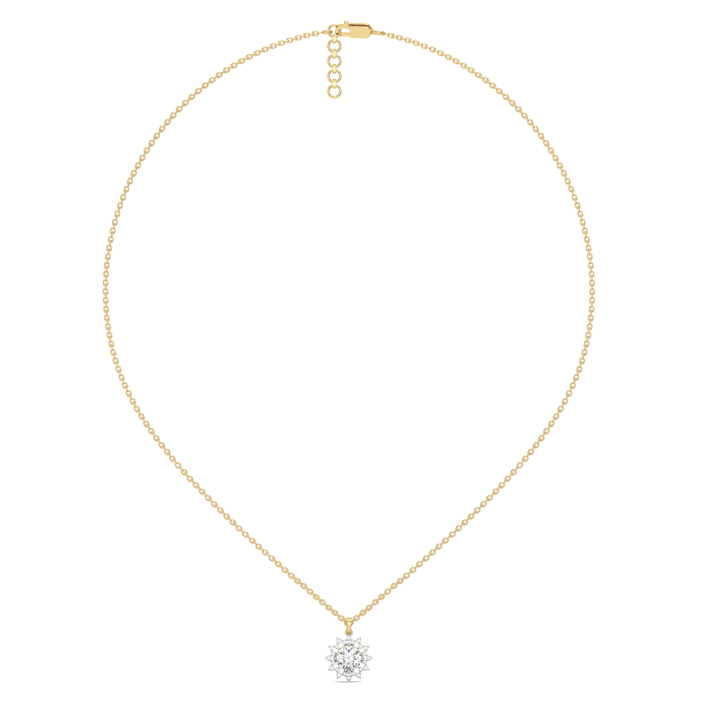 Day bloom - Lab Diamond Solitaire Necklace