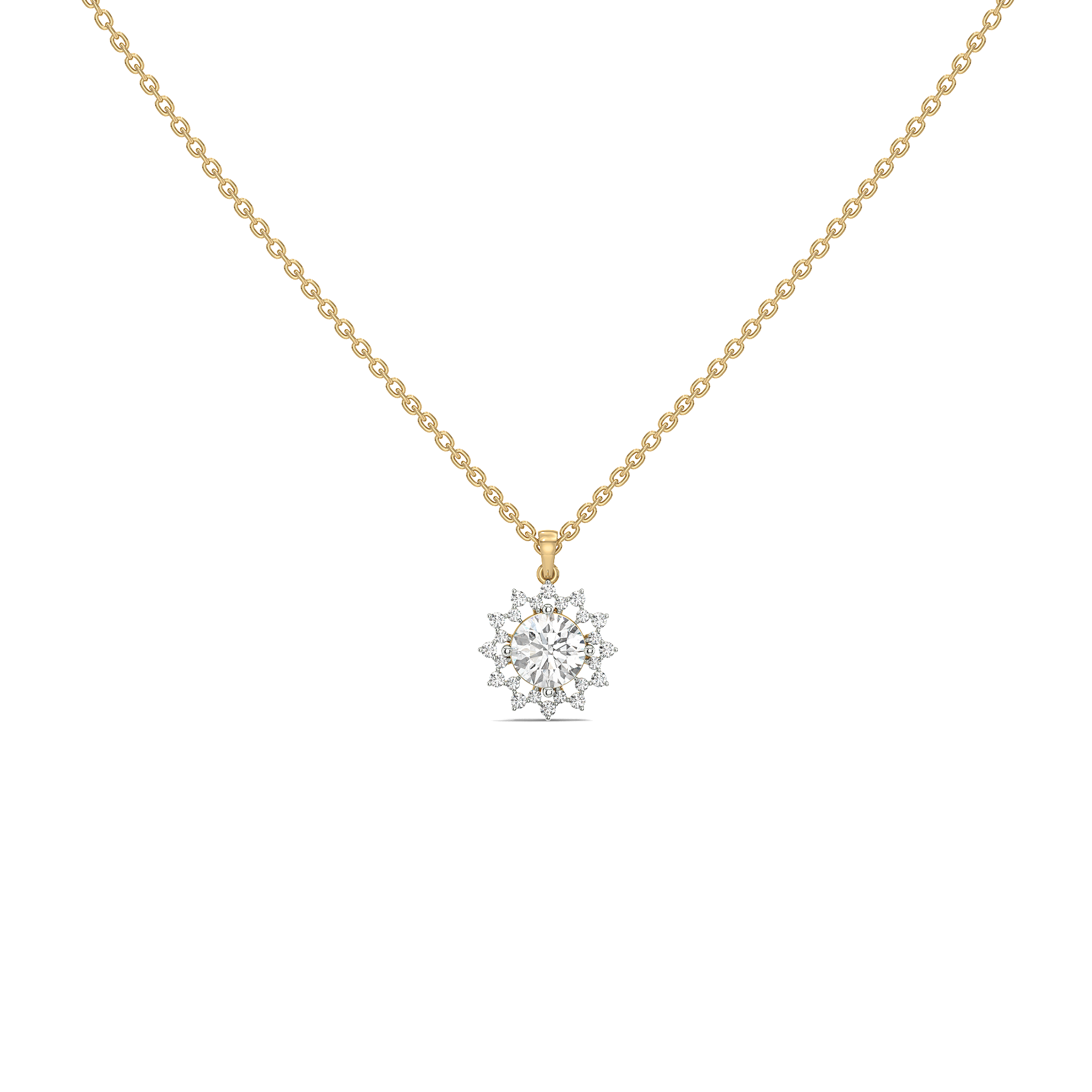 Day bloom - Lab Diamond Solitaire Necklace Main image