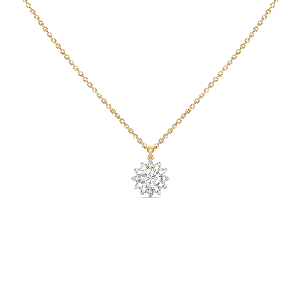 Day bloom - Lab Diamond Solitaire Necklace