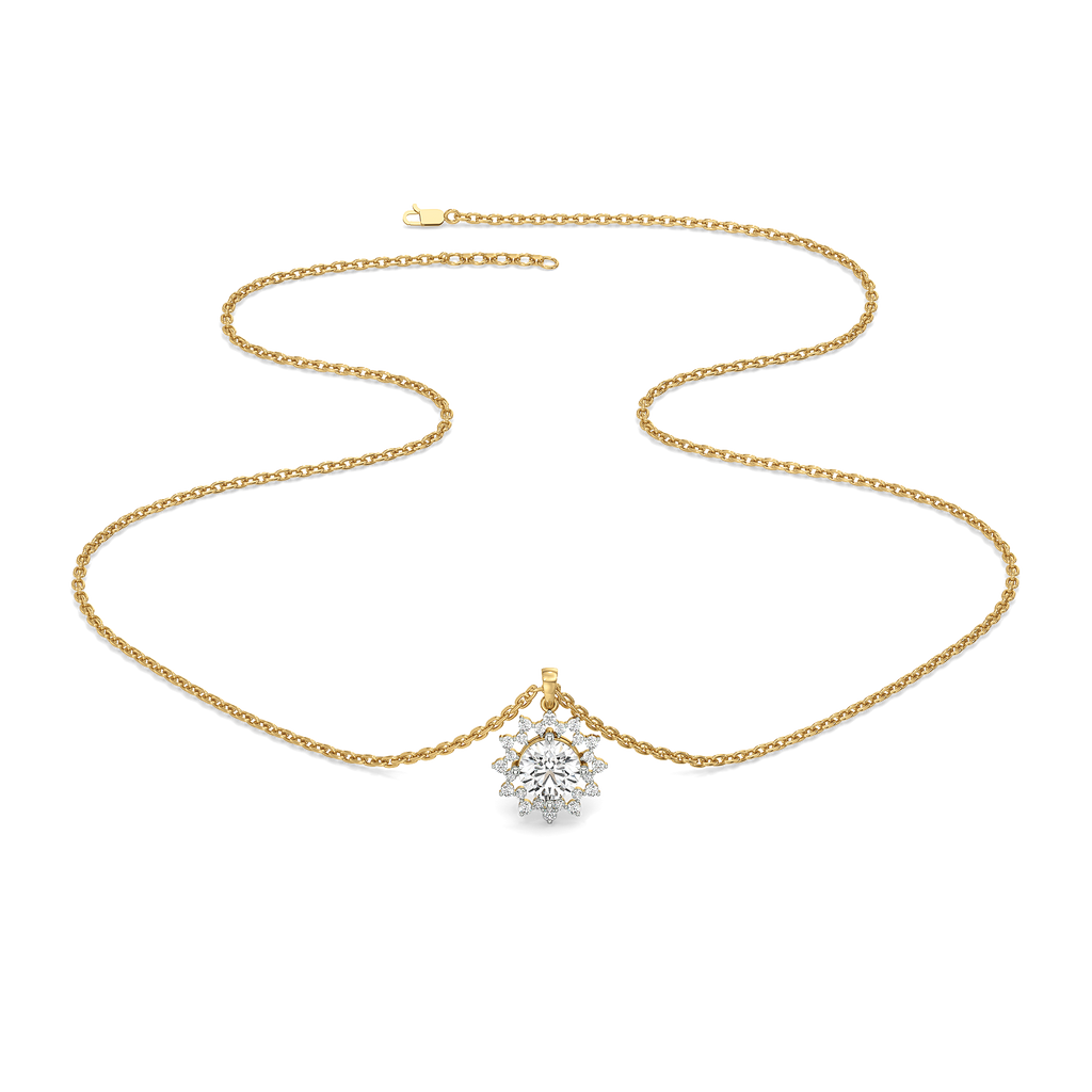 Day bloom - Lab Diamond Solitaire Necklace