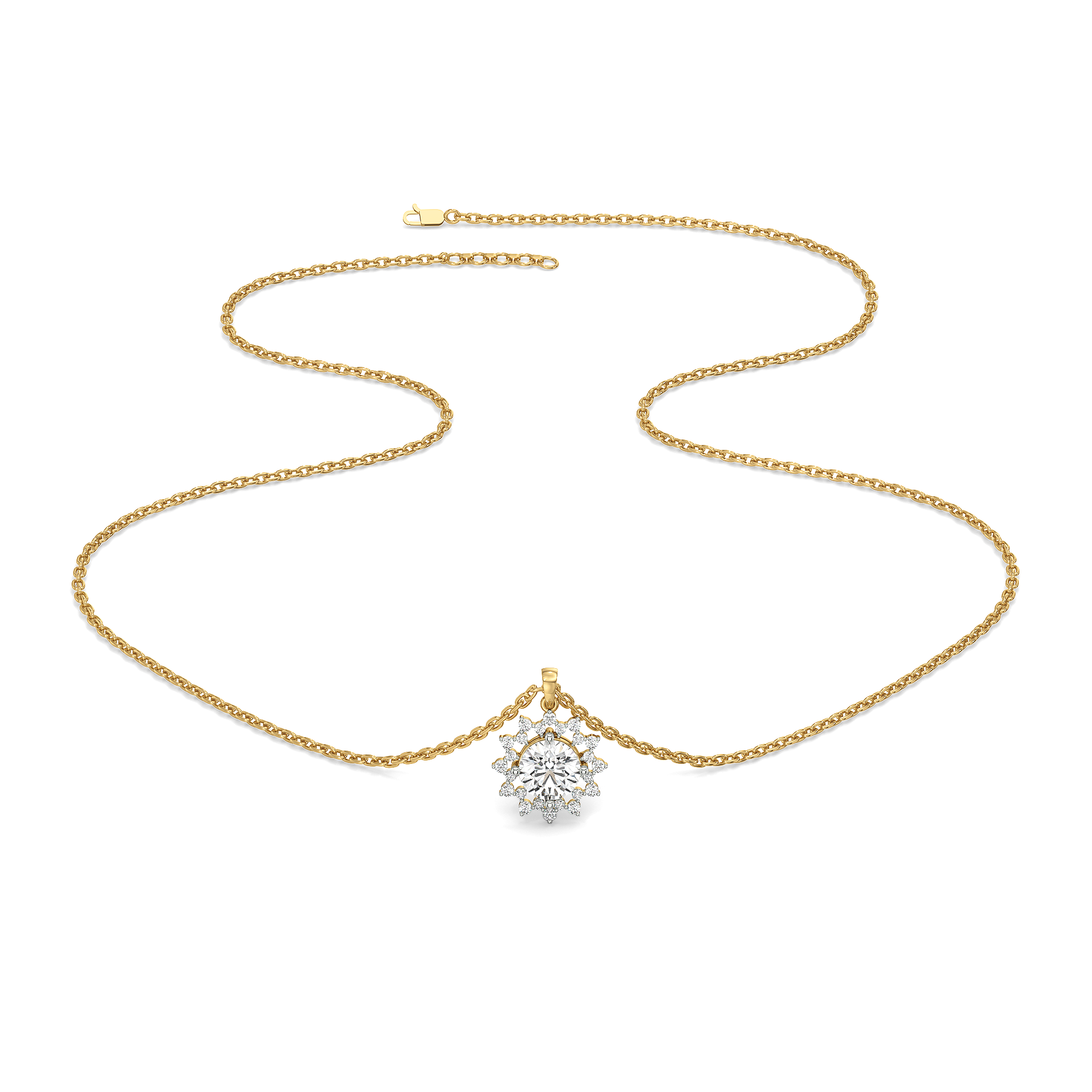 Day bloom - Lab Diamond Solitaire Necklace