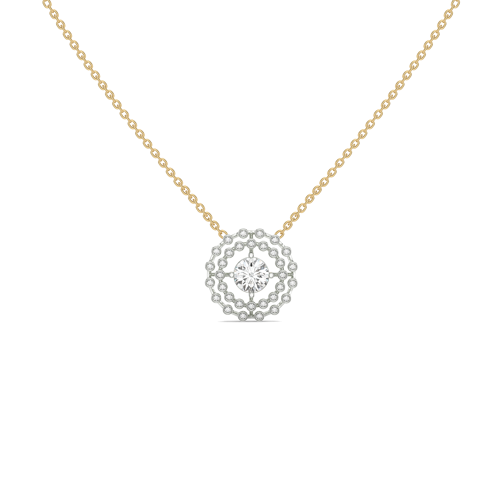 Rain-Dance - Lab Diamond Solitaire Necklace Main image