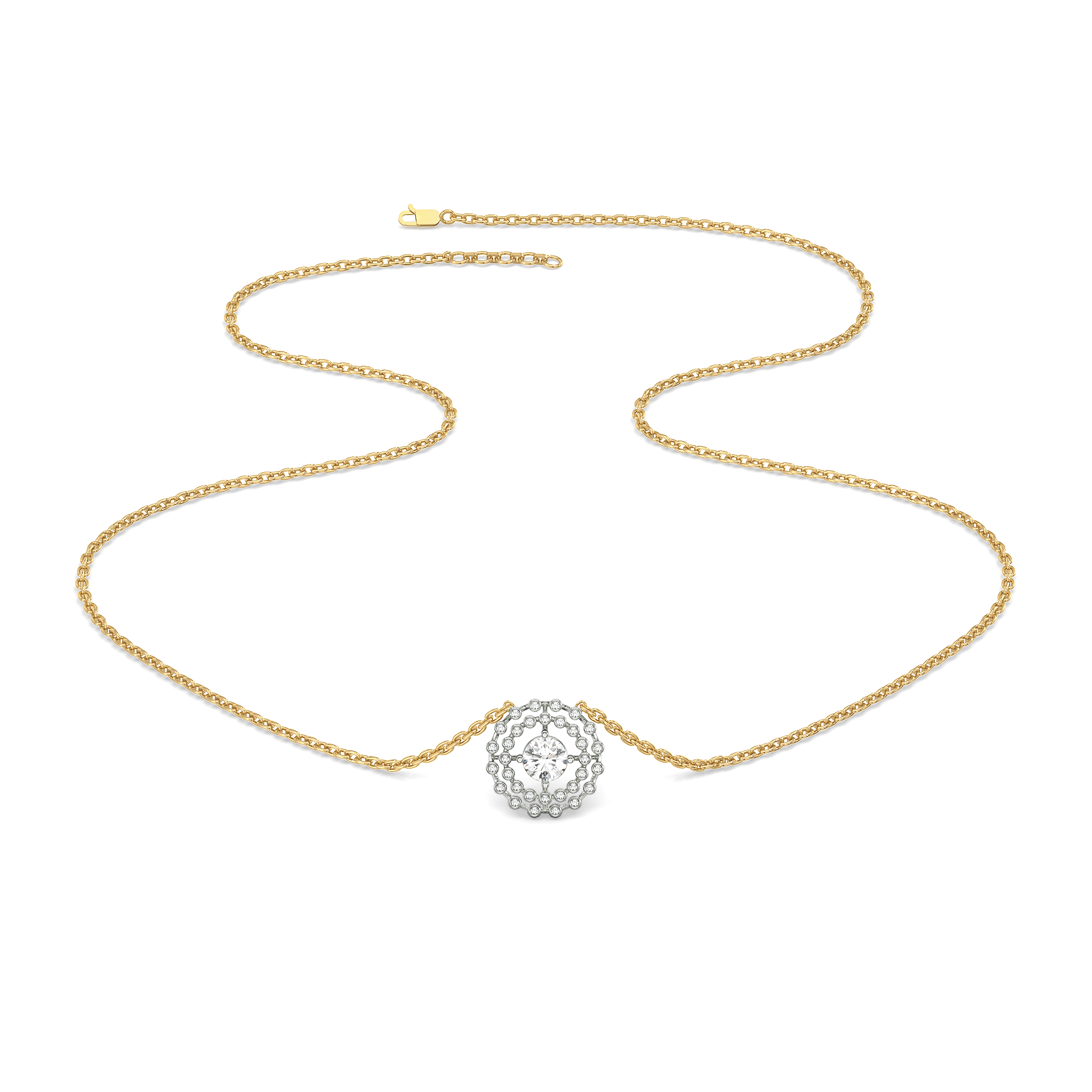 Rain-Dance - Lab Diamond Solitaire Necklace