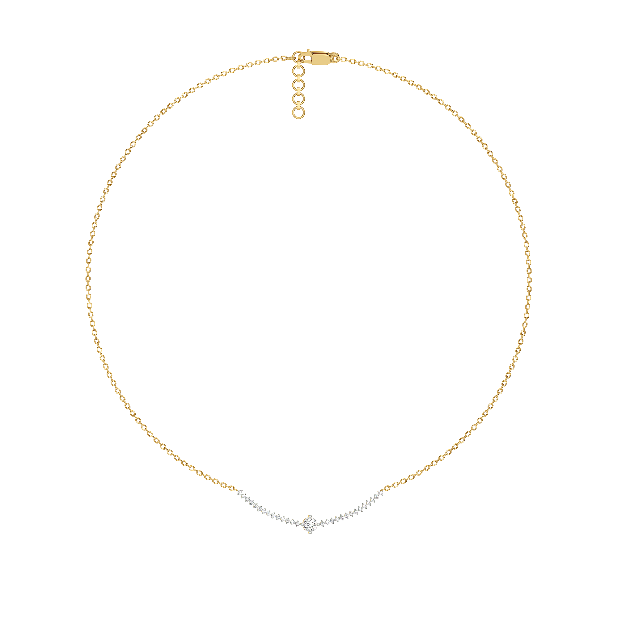Line of Light - Lab Diamond Solitaire Necklace