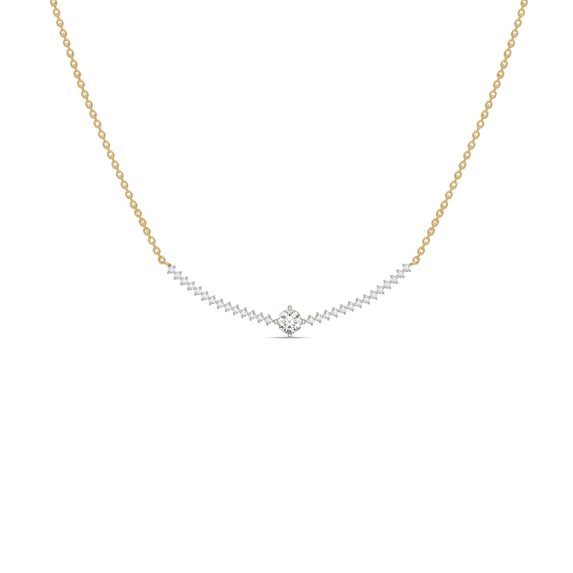 Line of Light - Lab Diamond Solitaire Necklace