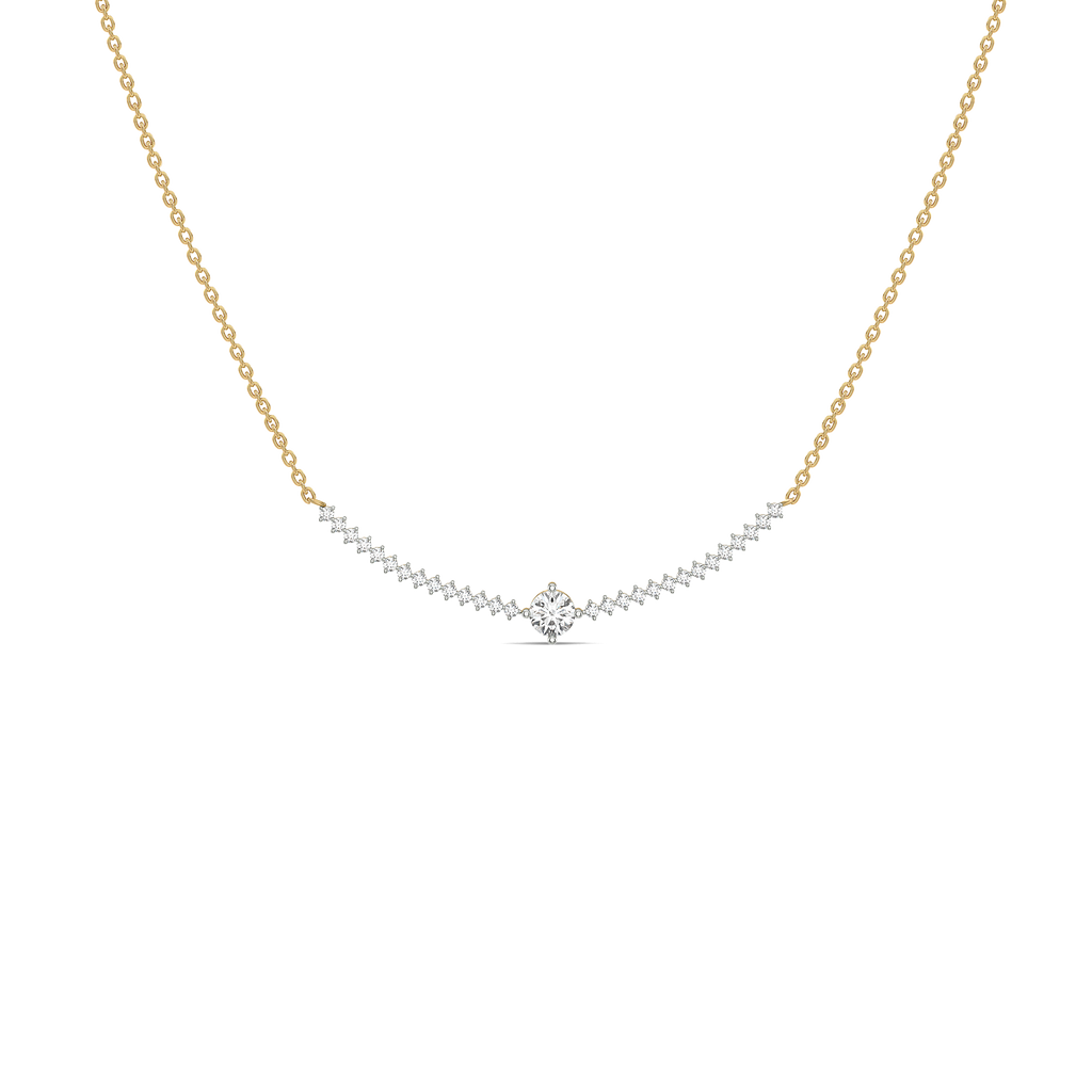 Line of Light - Lab Diamond Solitaire Necklace