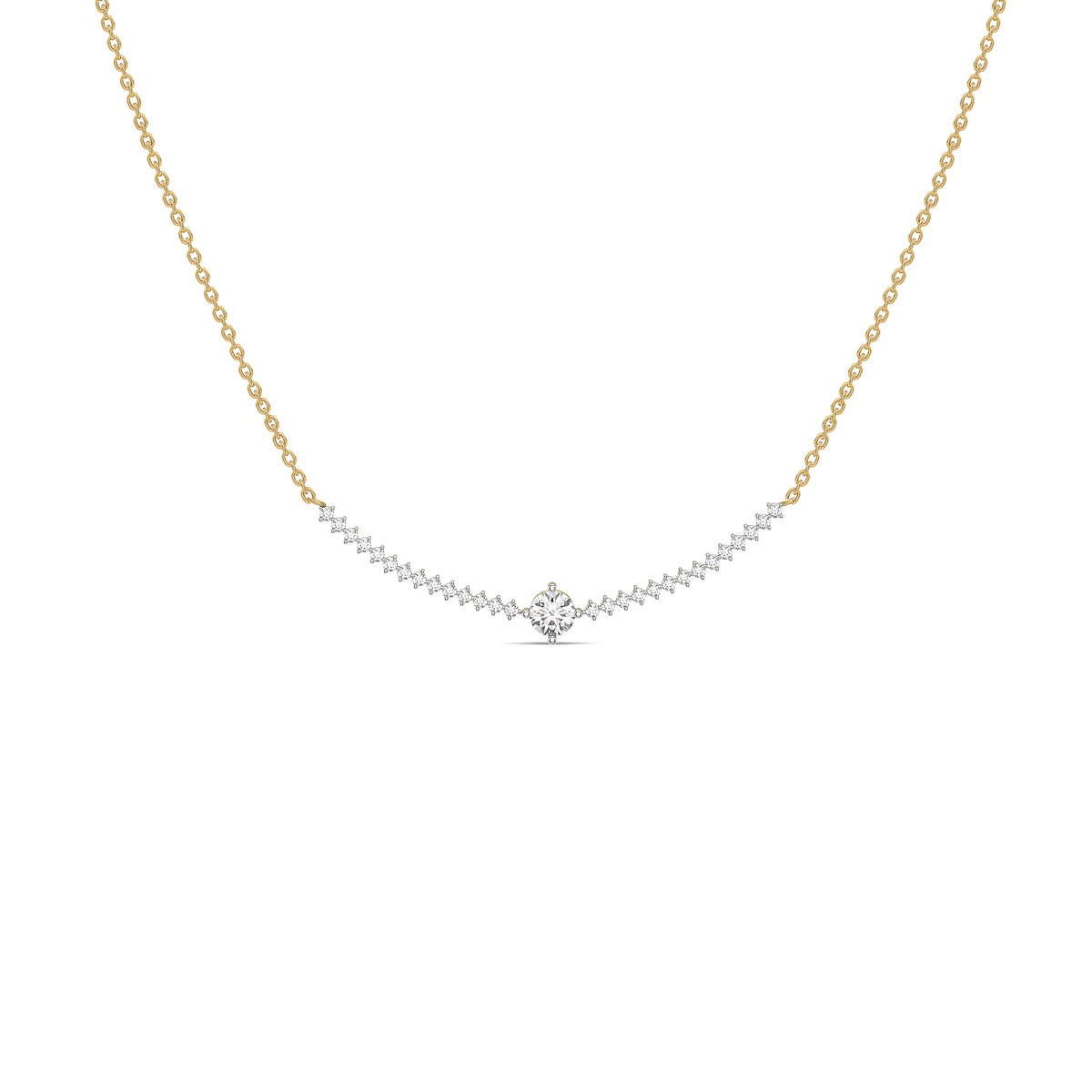 Line of Light - Lab Diamond Solitaire Necklace