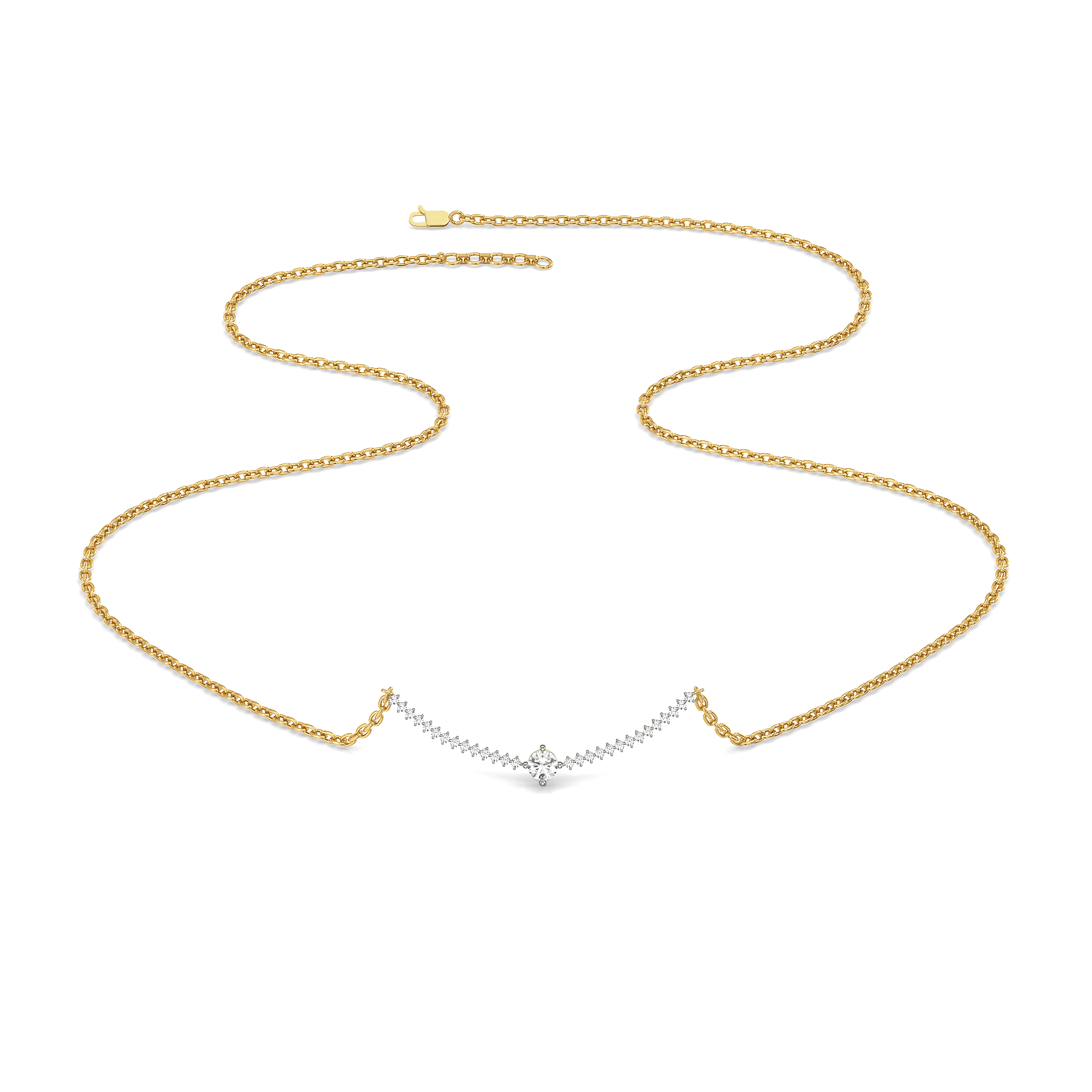 Line of Light - Lab Diamond Solitaire Necklace