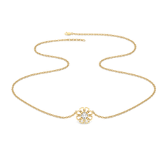 Golden Edge - Lab Diamond Solitaire Necklace