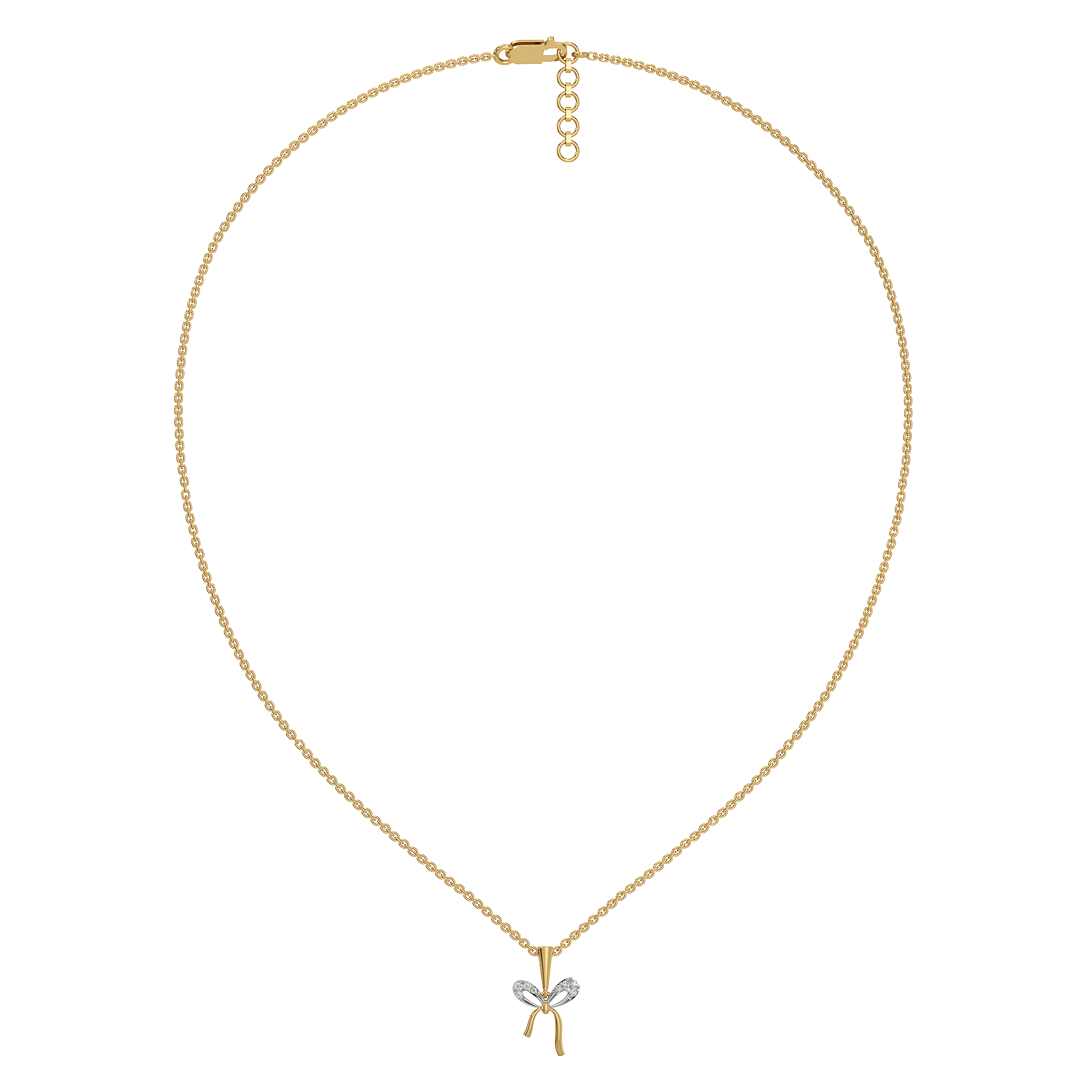 Bow Blush - Lab Diamond Necklace