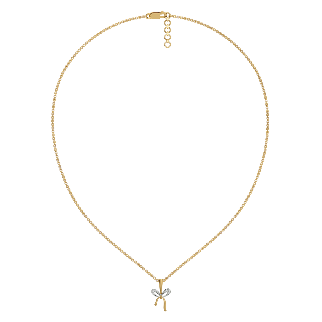 Bow Blush - Lab Diamond Necklace