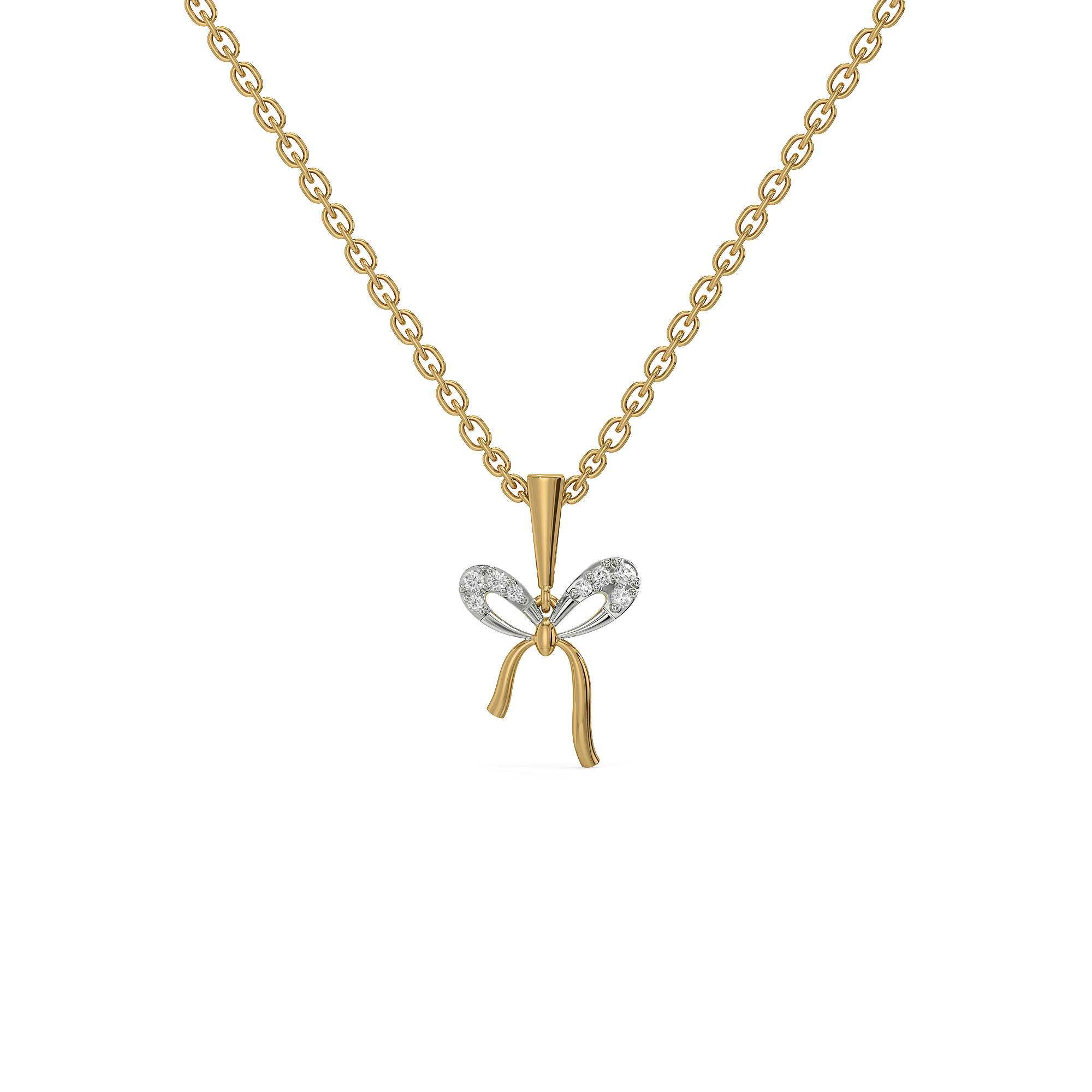 Bow Blush - Lab Diamond Necklace Main image