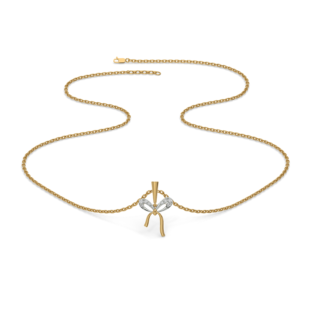 Bow Blush - Lab Diamond Necklace