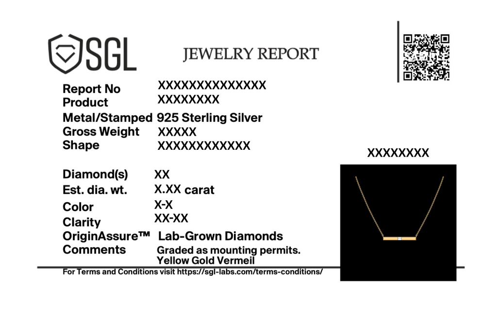 Modern Baguette - Lab Diamond Necklace
