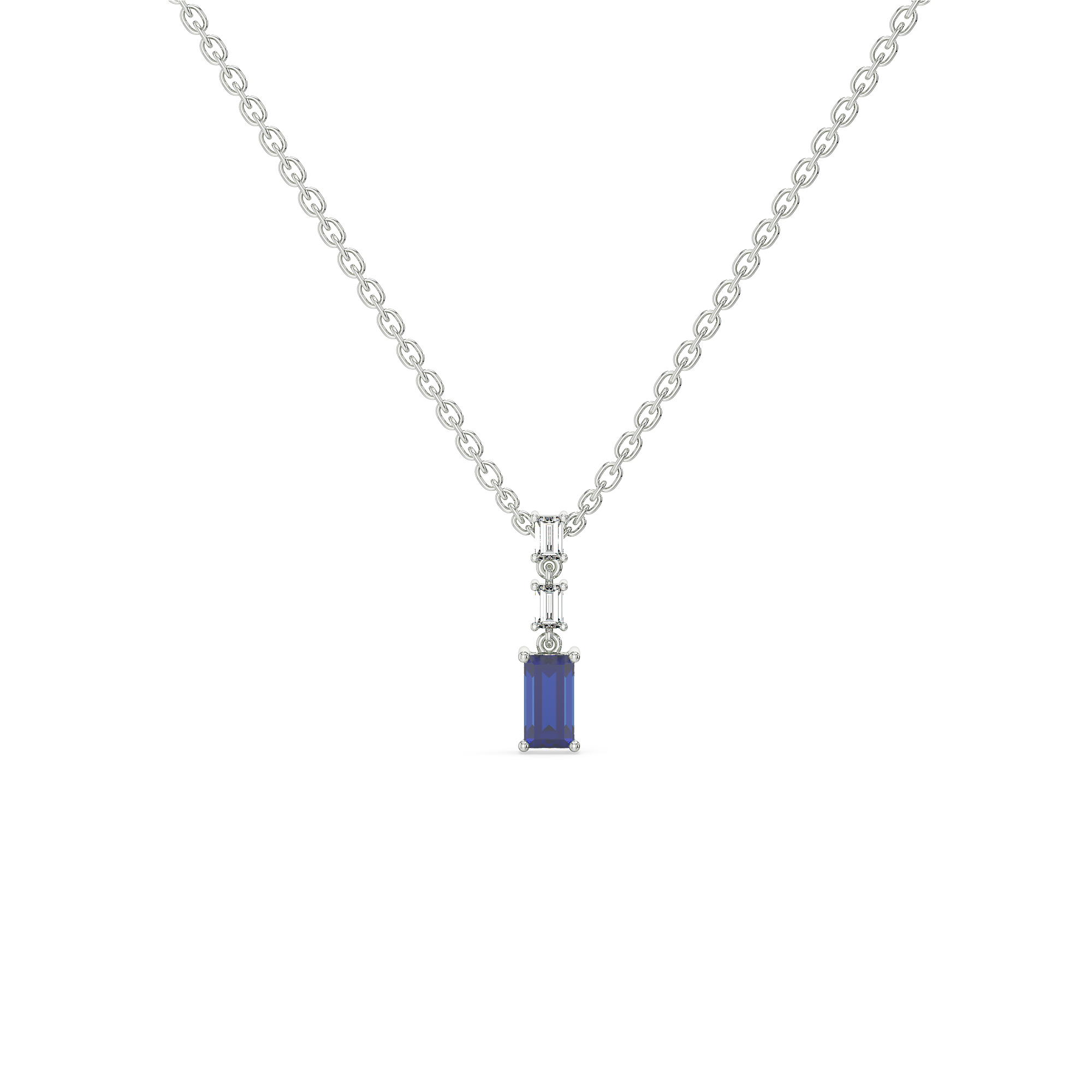 Blue Brilliance - Lab Diamond Necklace Main image