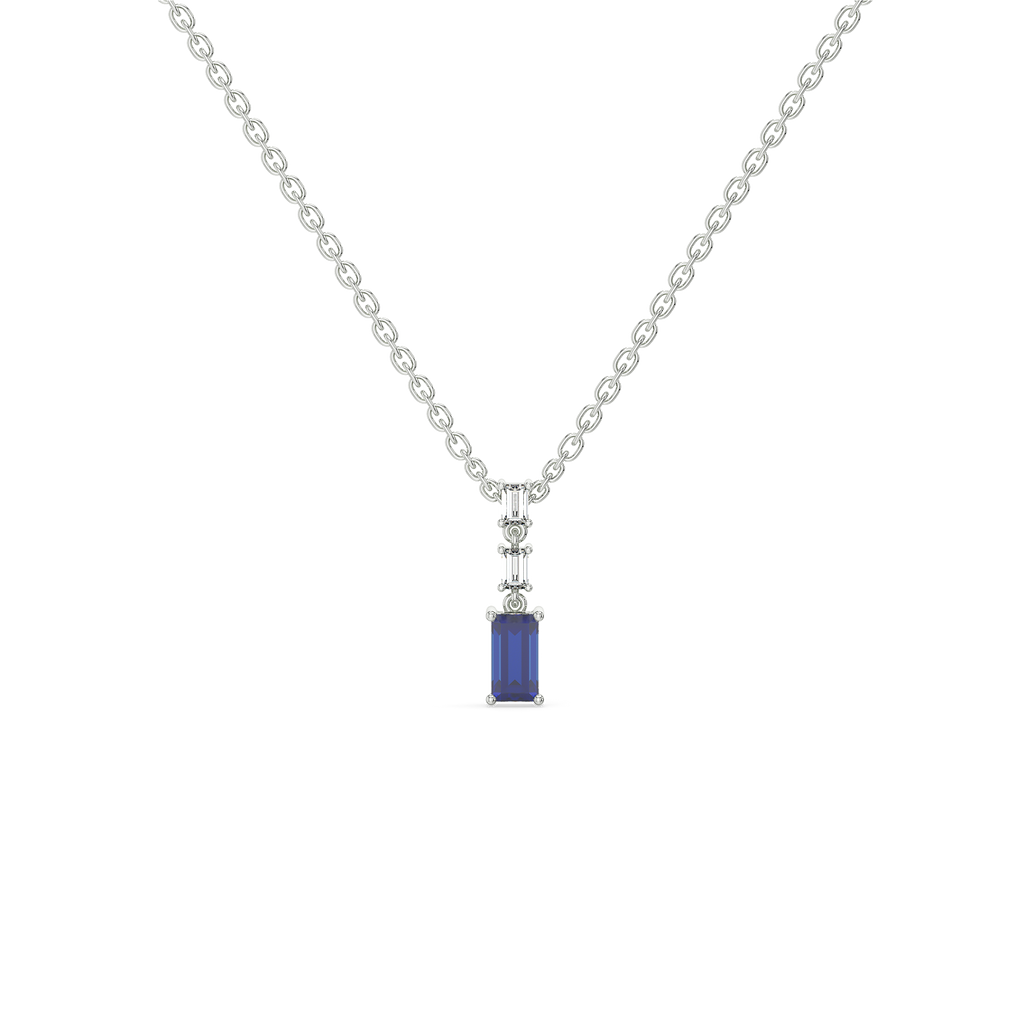 Blue Brilliance - Lab Diamond Necklace