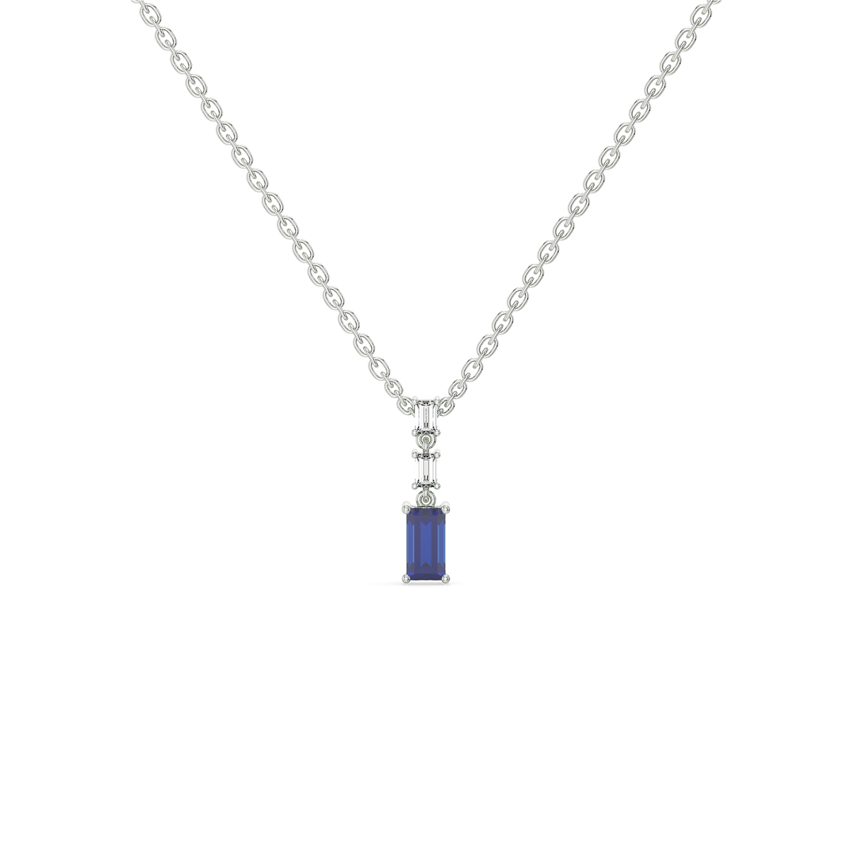 Blue Brilliance - Lab Diamond Necklace