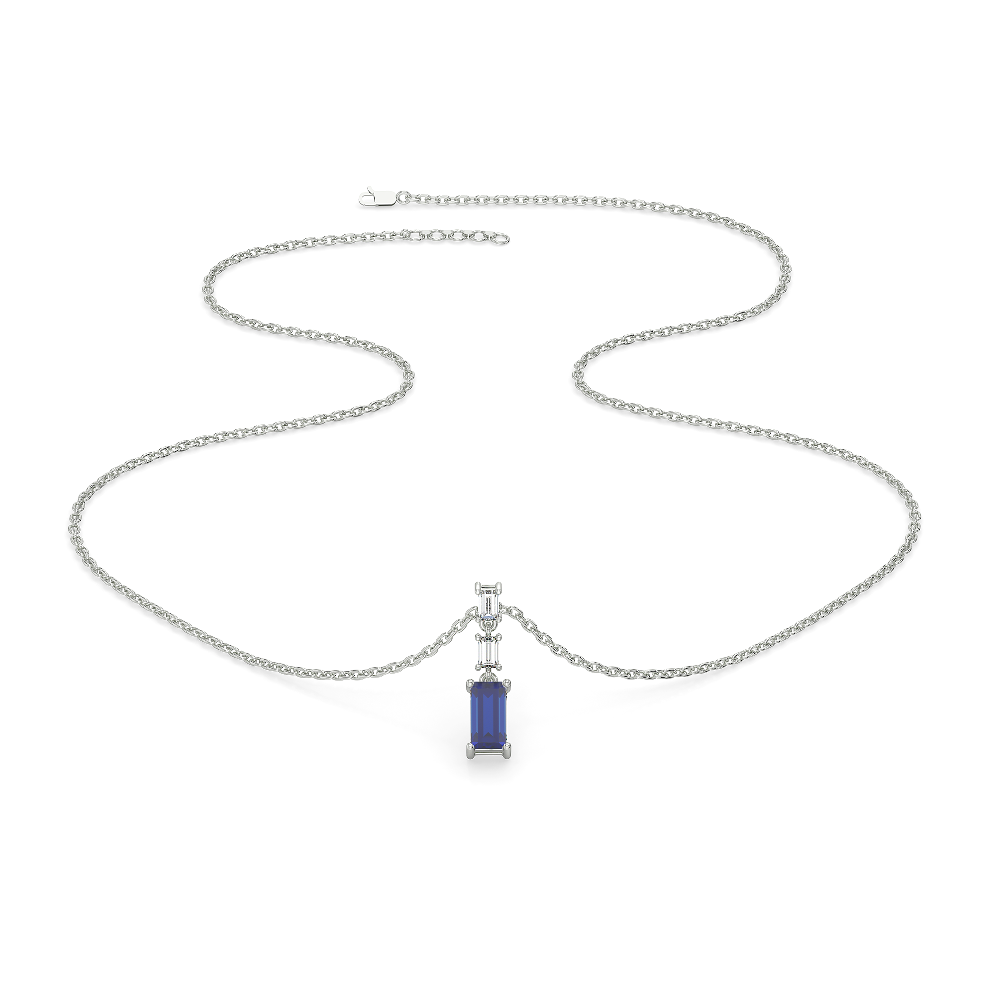Blue Brilliance - Lab Diamond Necklace Secondary image