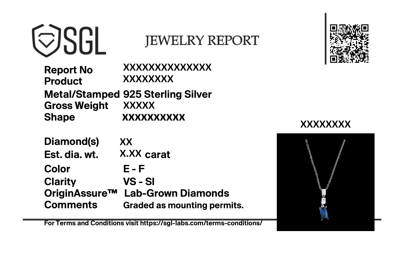 Blue Brilliance - Lab Diamond Necklace